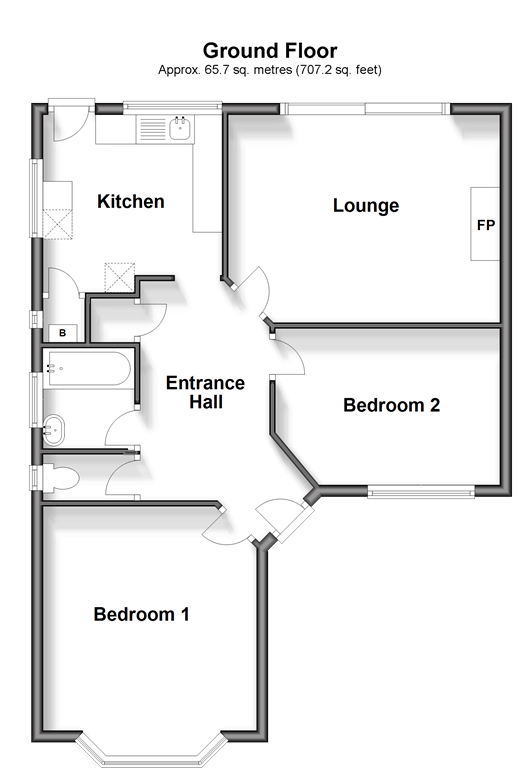 West Dumpton Lane, Ramsgate, Kent CT11, 2 bedroom detached bungalow for
