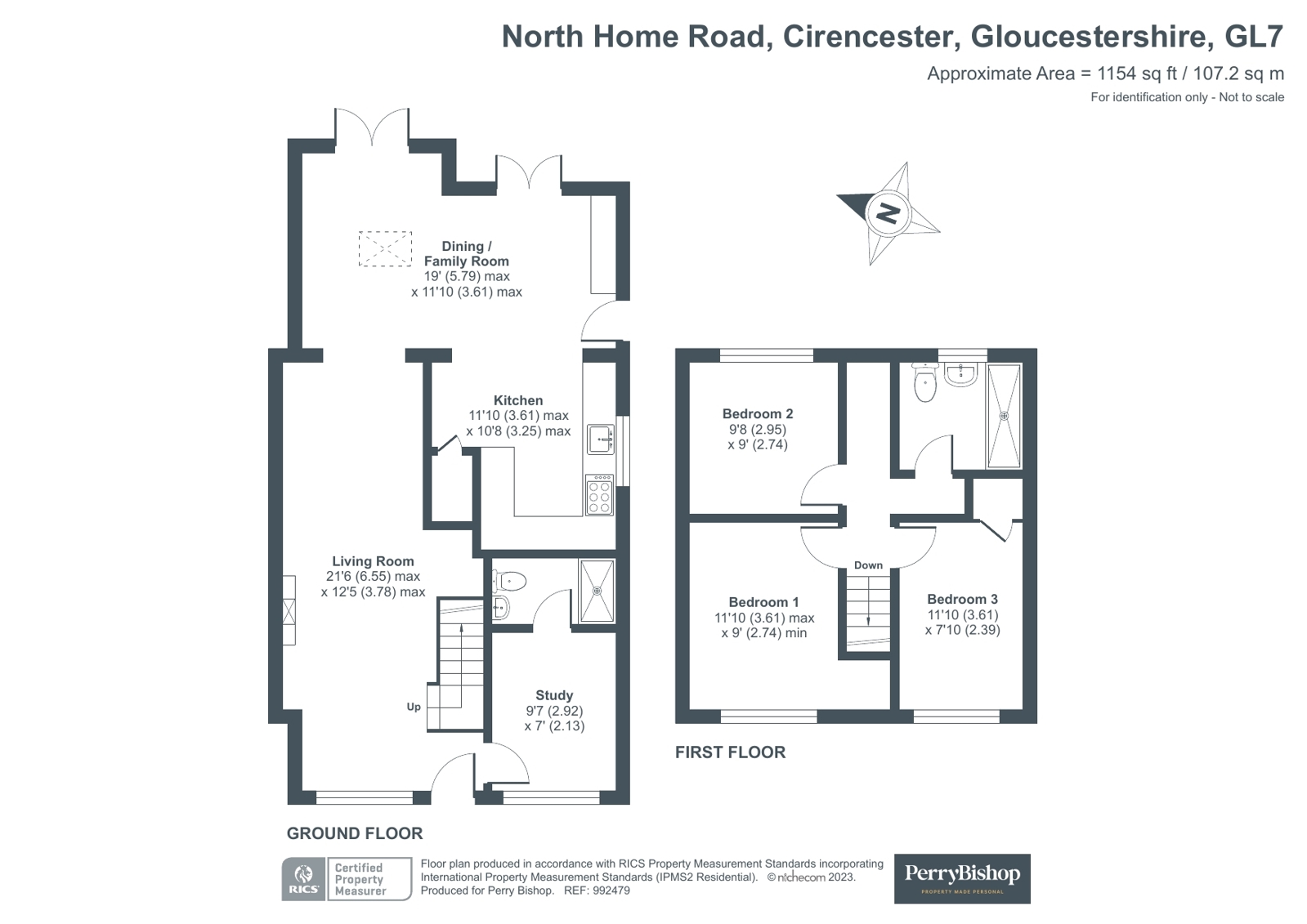 North Home Road, Cirencester, Gloucestershire GL7, 3 bedroom end