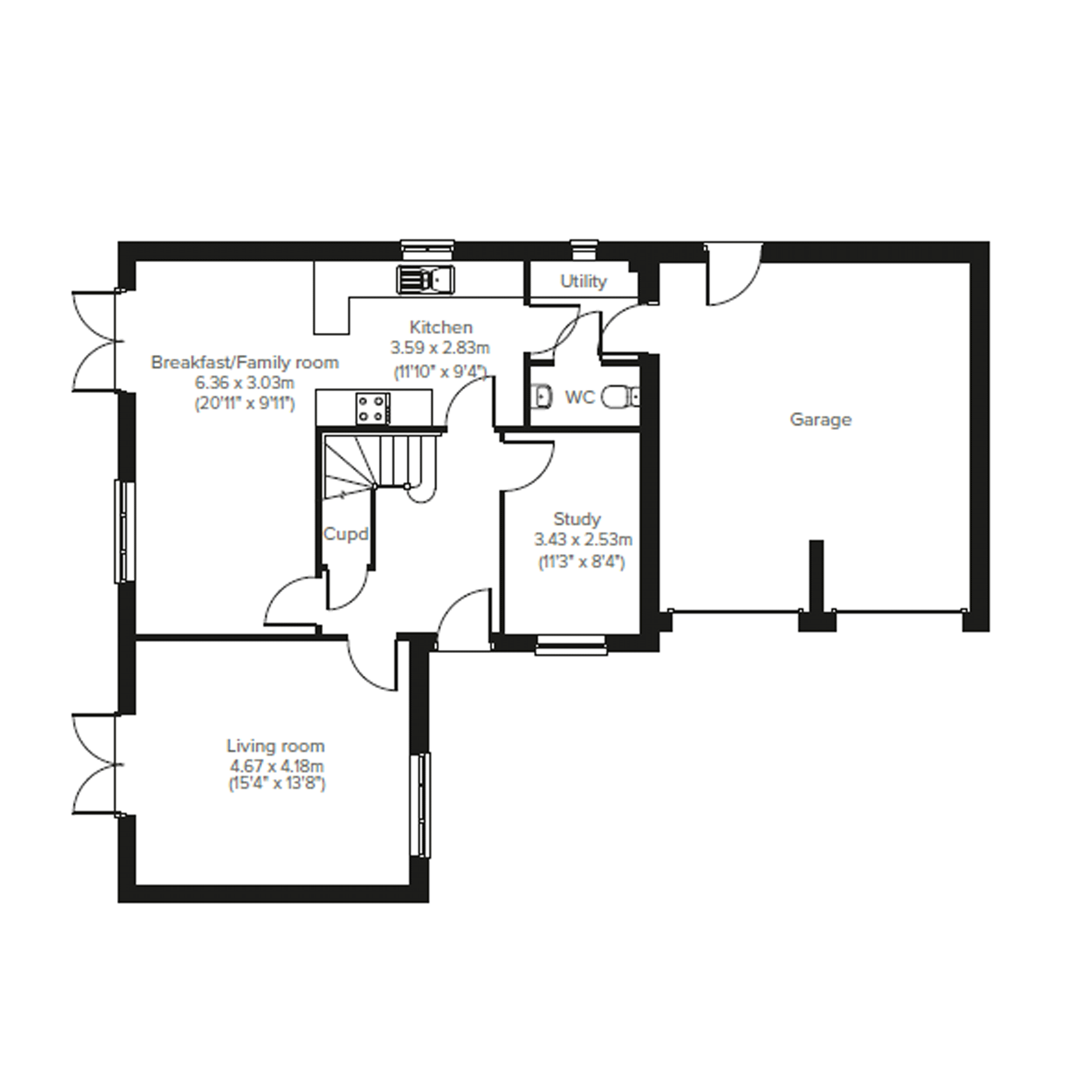 "The Oxford" at Dereham Road, Easton, Norwich NR9, 5 bedroom detached