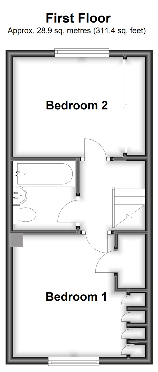 Illustrious Close, Walderslade, Chatham, Kent ME5, 2 bedroom terraced