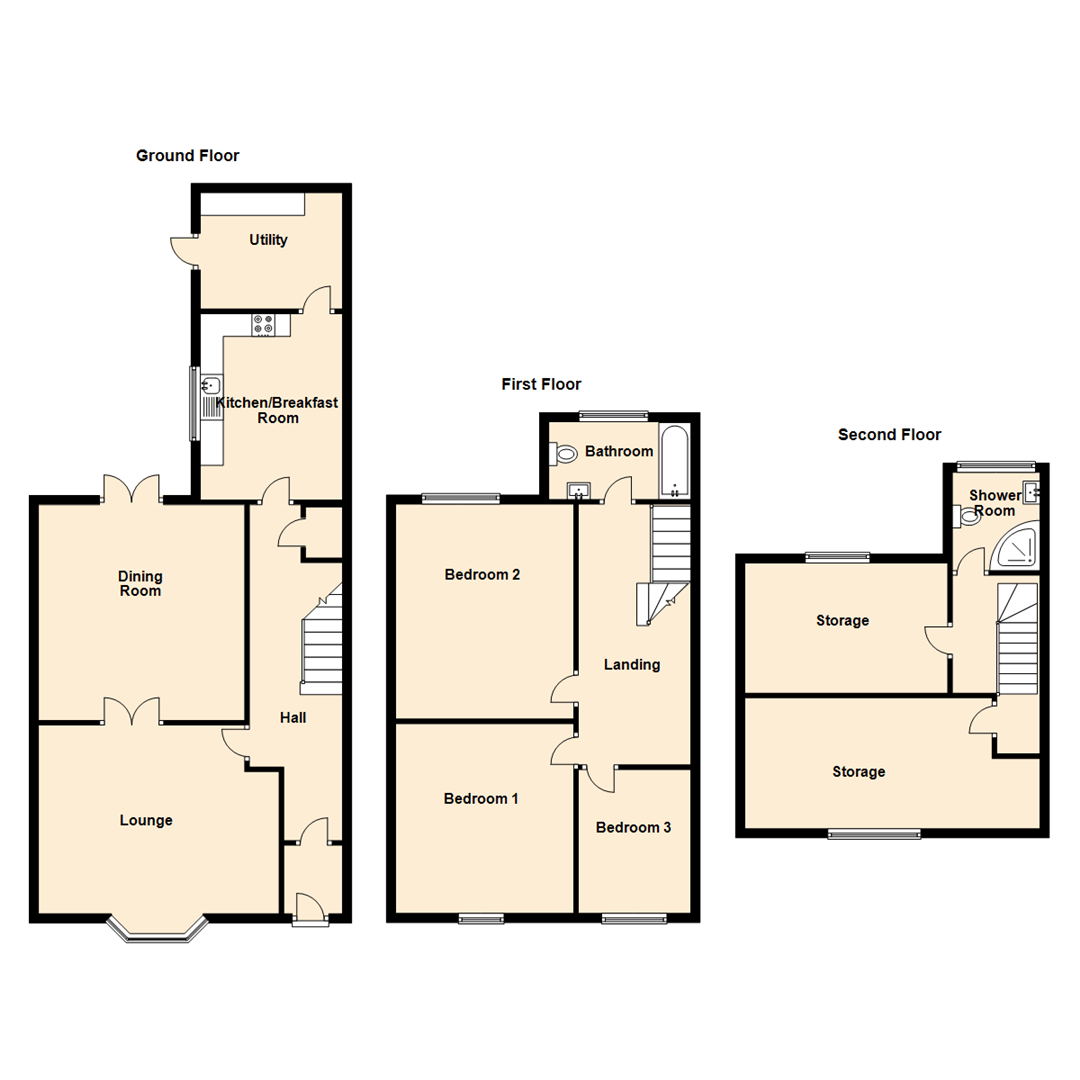 3 bed terraced house for sale in Bede Burn Road, Jarrow NE32 65763462