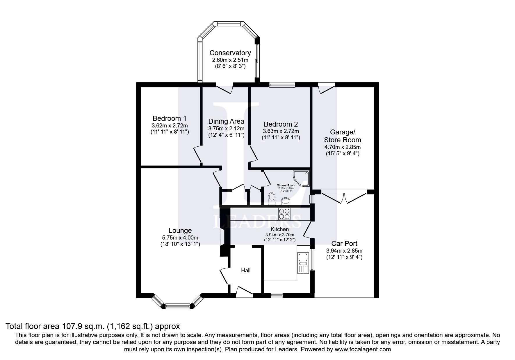 Keepers Close, Drakes Broughton, Pershore WR10, 2 bedroom bungalow for