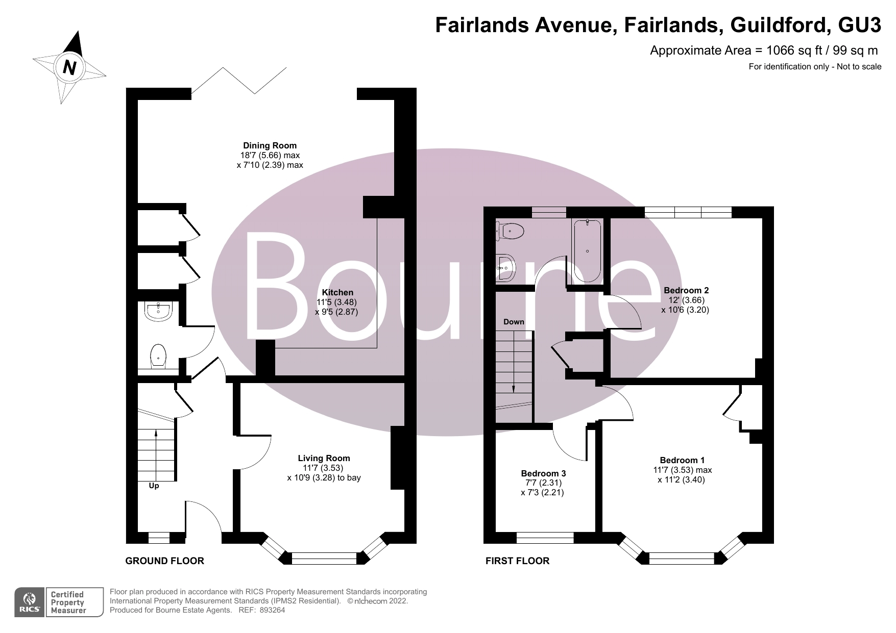 Fairlands Avenue, Fairlands, Guildford, Surrey GU3, 3 bedroom terraced