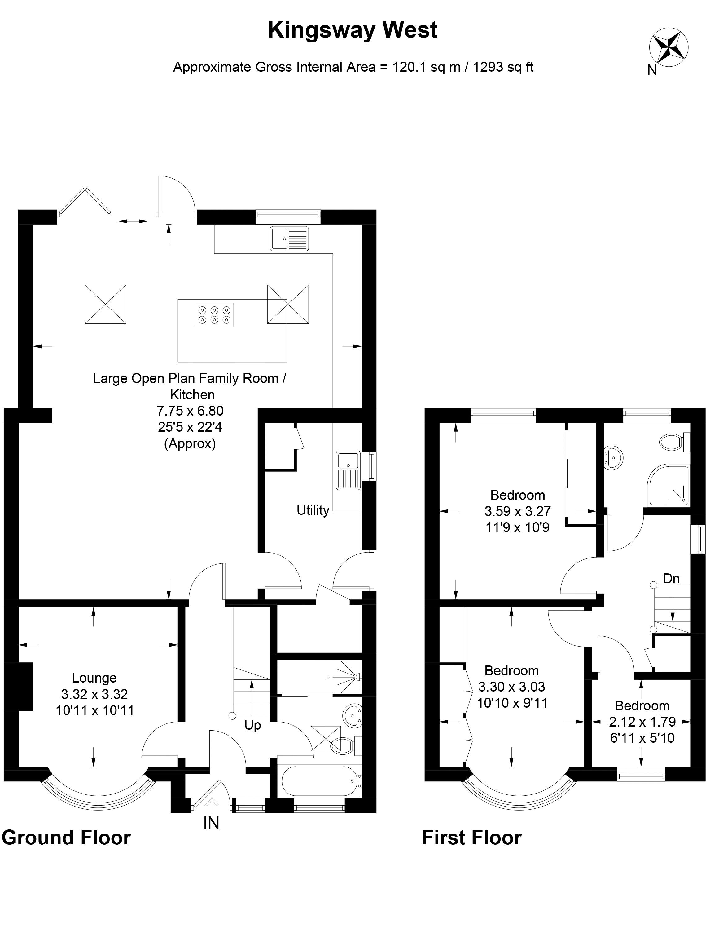 Kingsway West, Penwortham, Preston PR1, 3 bedroom semidetached house