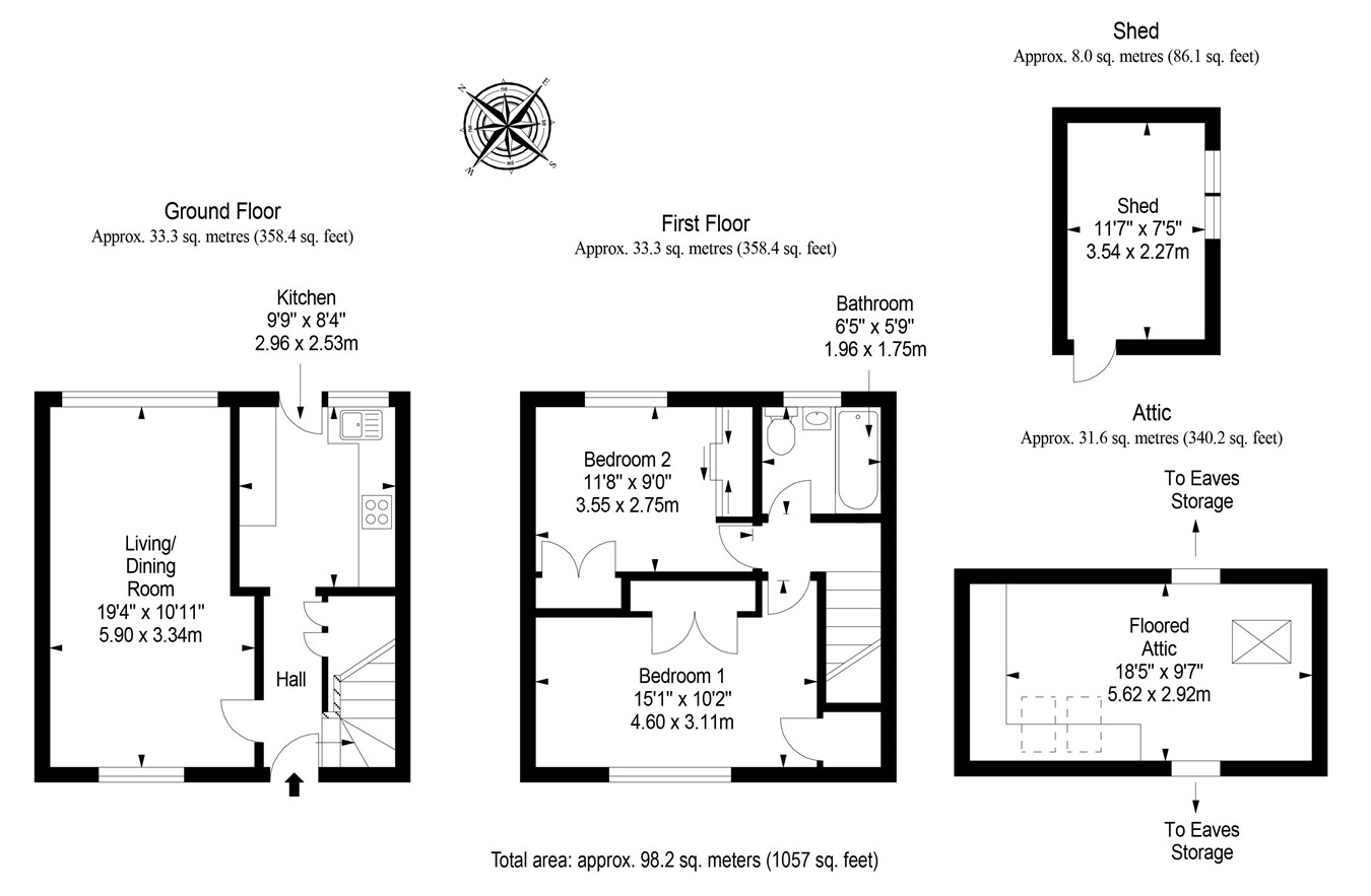 Motray Crescent, Guardbridge, St Andrews KY16, 2 bedroom terraced house