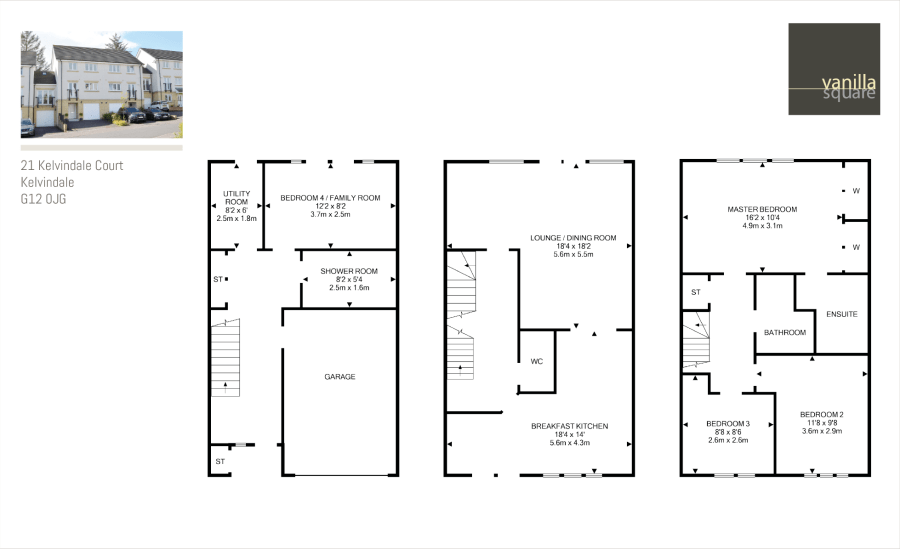 21 Kelvindale Court, Kelvindale, Glasgow G12, 4 bedroom town house for
