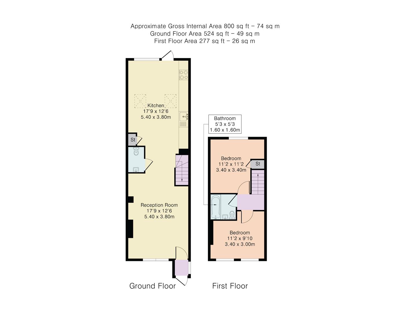 Barclay Road, Walthamstow, London E17, 2 bedroom terraced house for