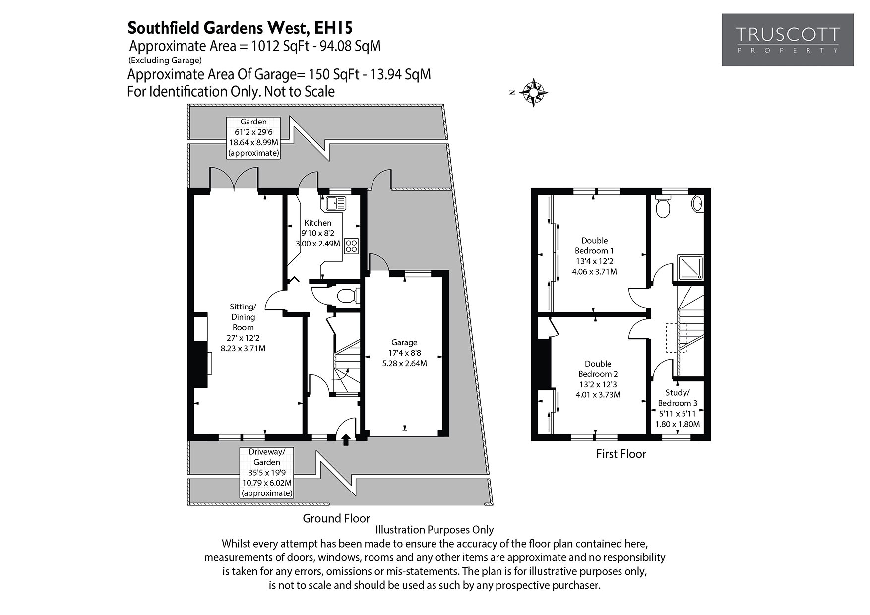11 Southfield Gardens West, Duddingston, Edinburgh EH15, 2 bedroom semi