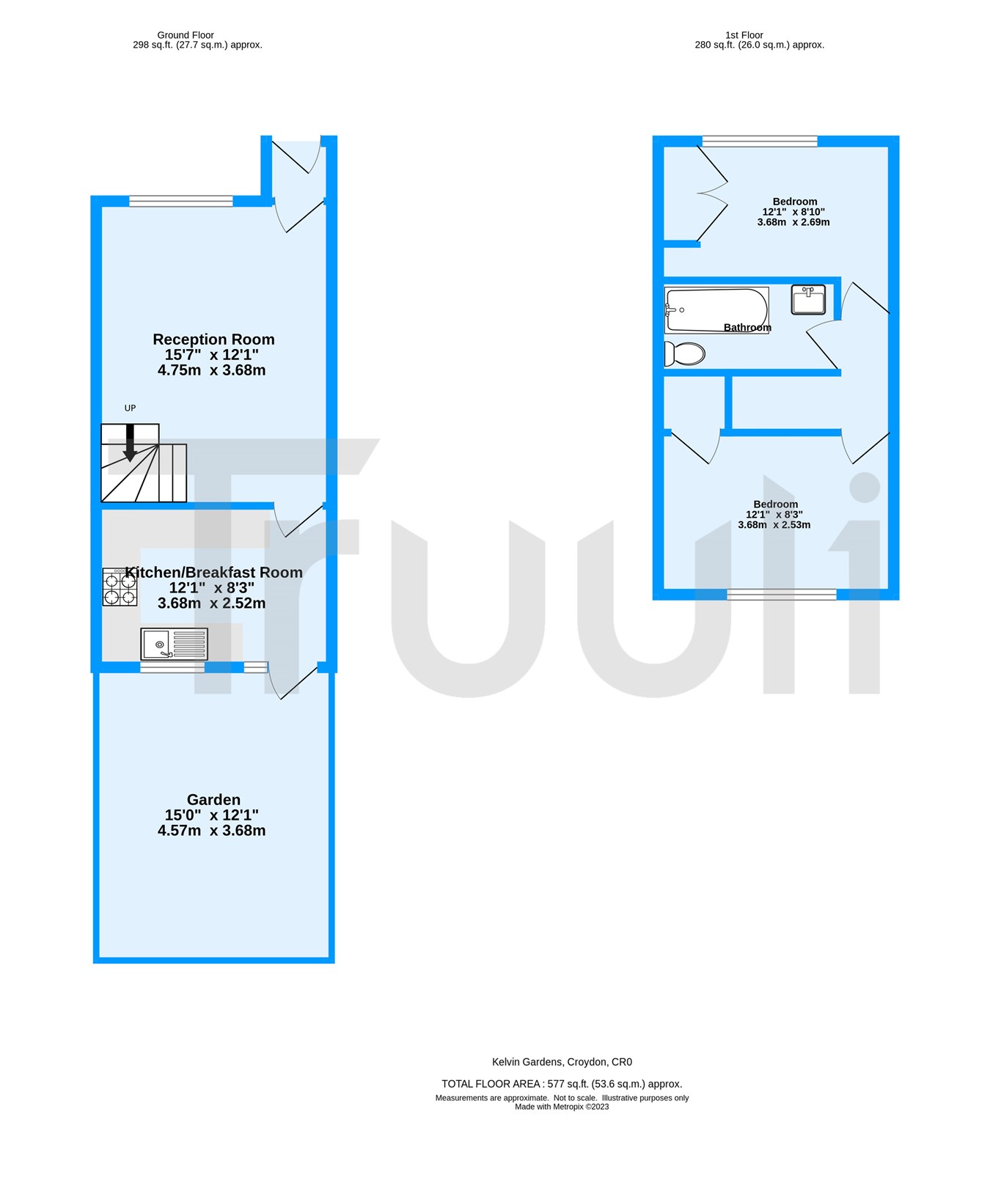 Kelvin Gardens, Croydon CR0, 2 bedroom terraced house for sale