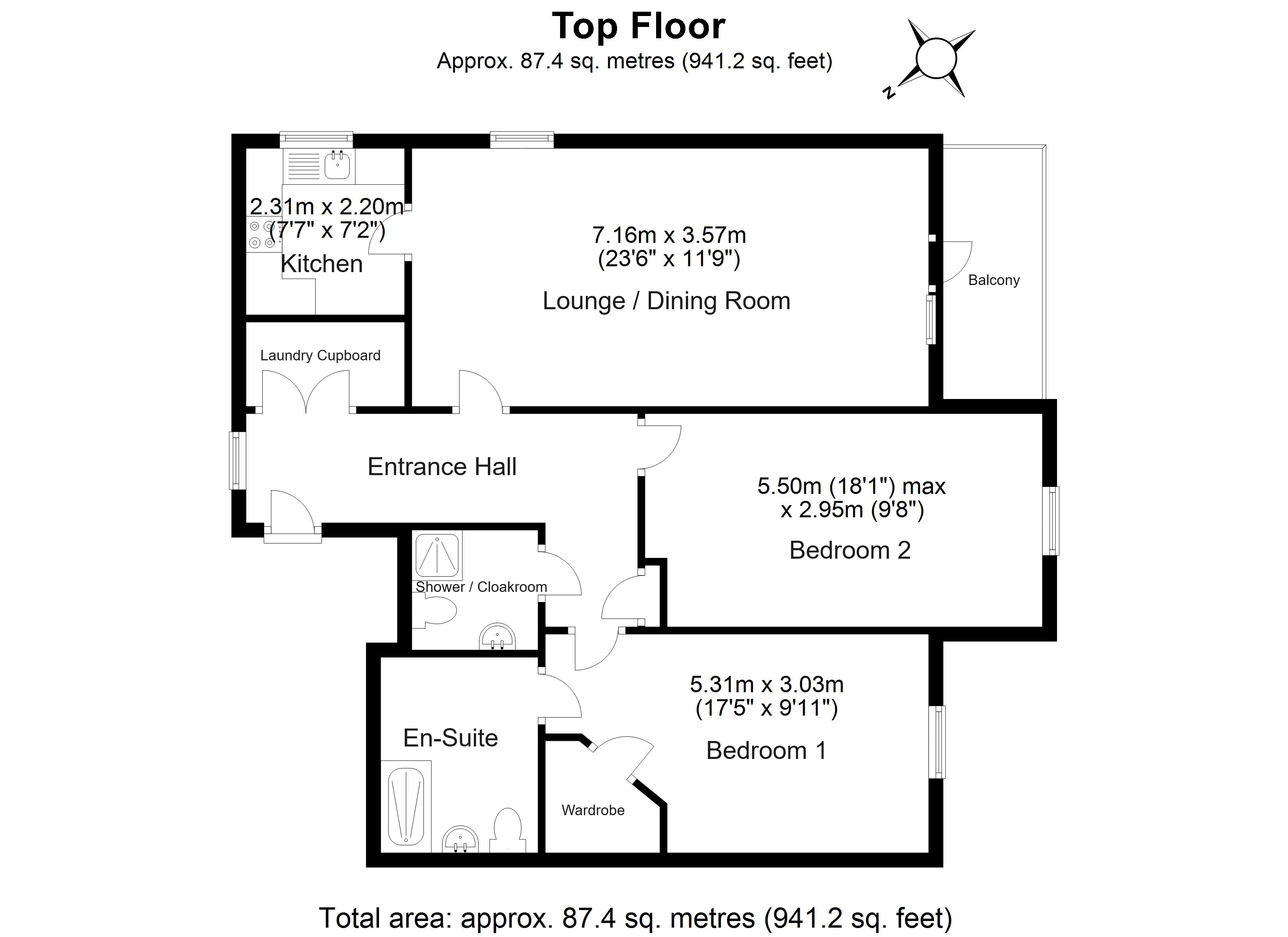 Constance Place, Knebworth, Hertfordshire SG3, 2 bedroom flat for sale