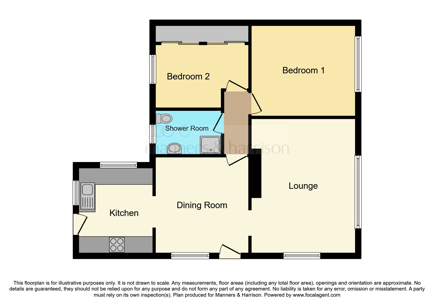 Catcote Road, Hartlepool TS25, 2 bedroom semidetached bungalow for