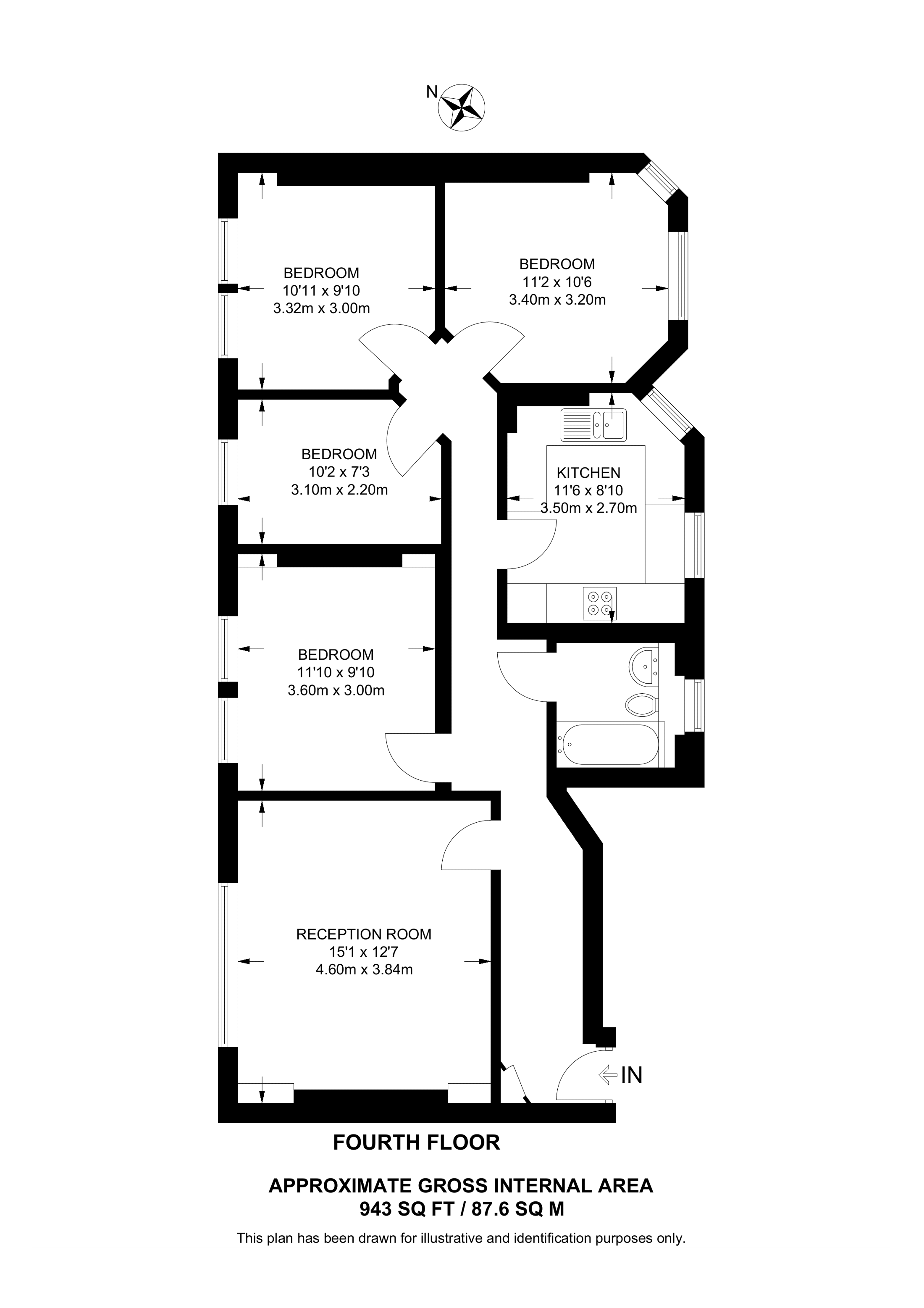 Kenilworth Court, West Putney, London SW15, 4 bedroom flat to rent