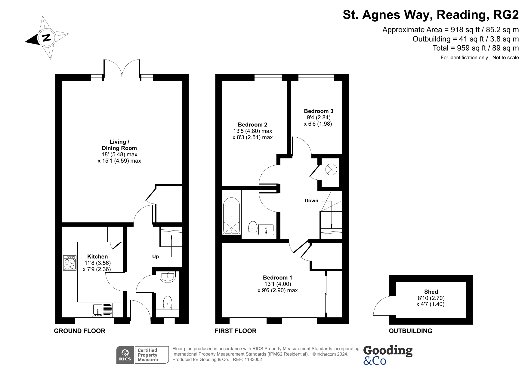 St Agnes Way, Reading RG2, 3 bedroom end terrace house for sale