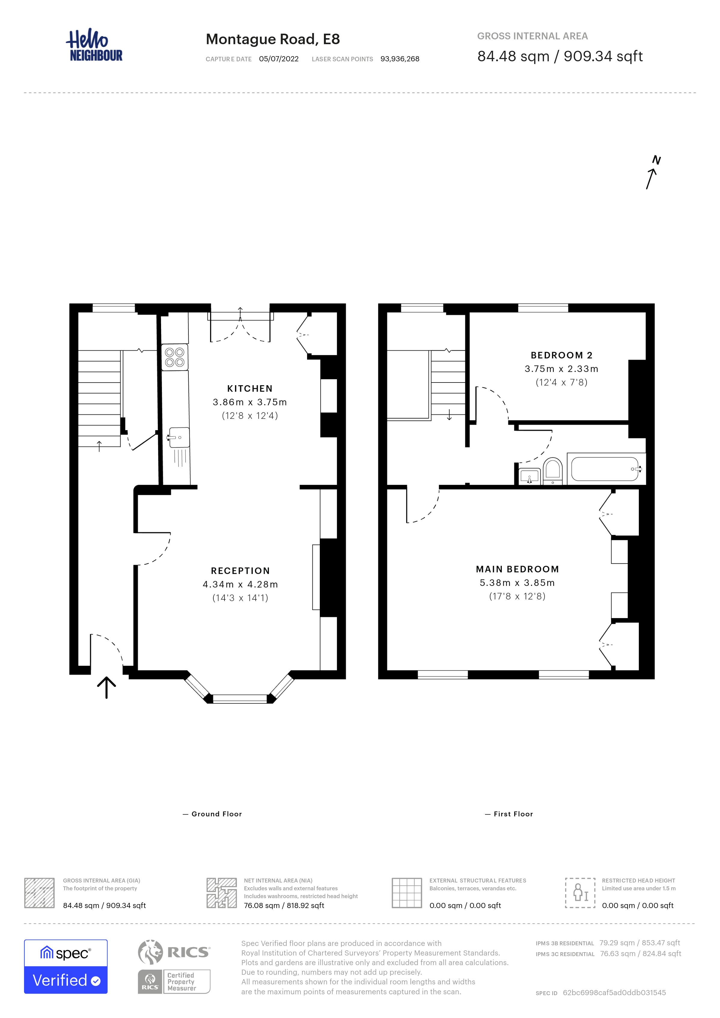 Montague Road, London E8, 2 bedroom to rent 61890270