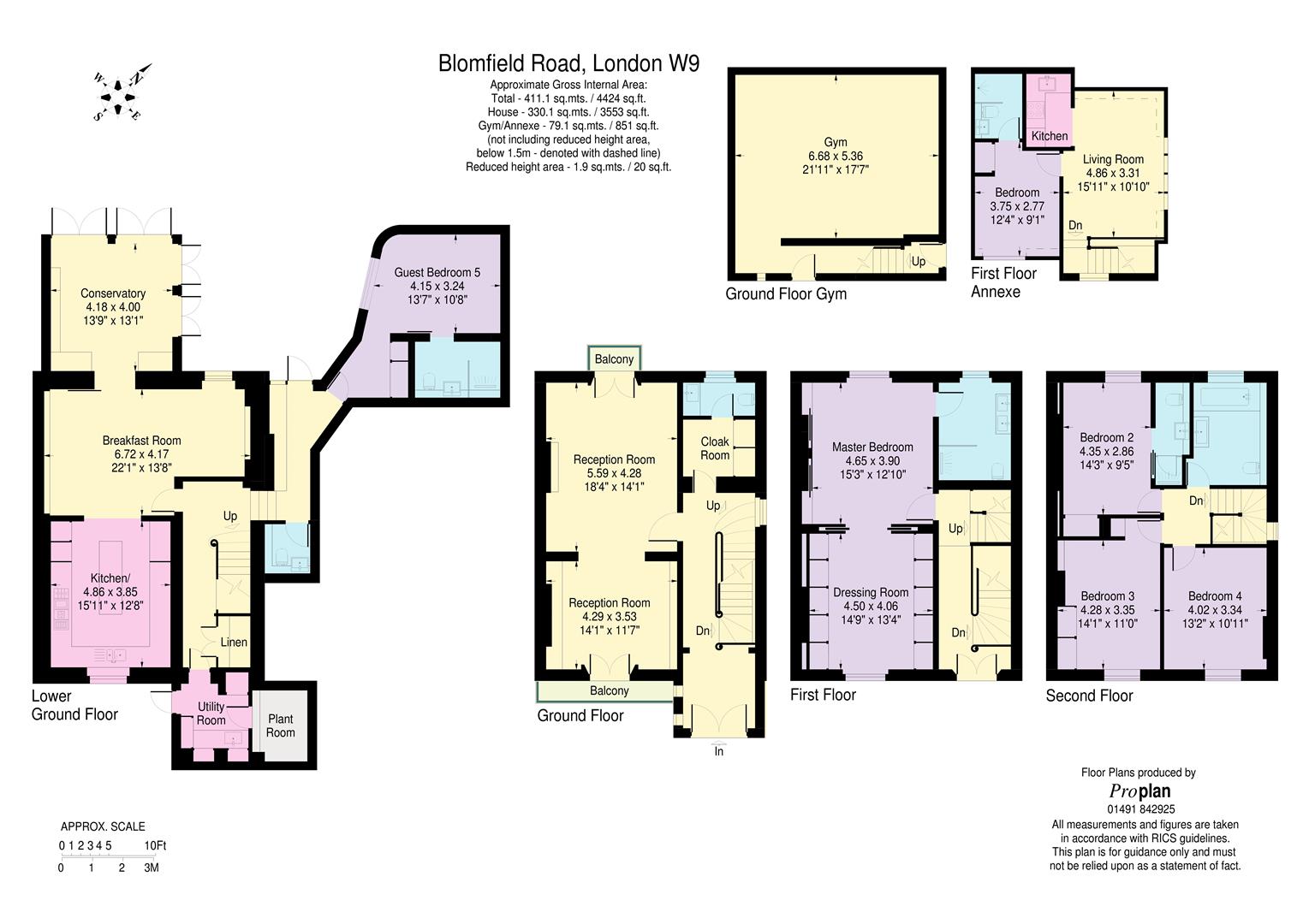 6 bed semidetached house for sale in Blomfield Road, Little Venice, London W9 Zoopla