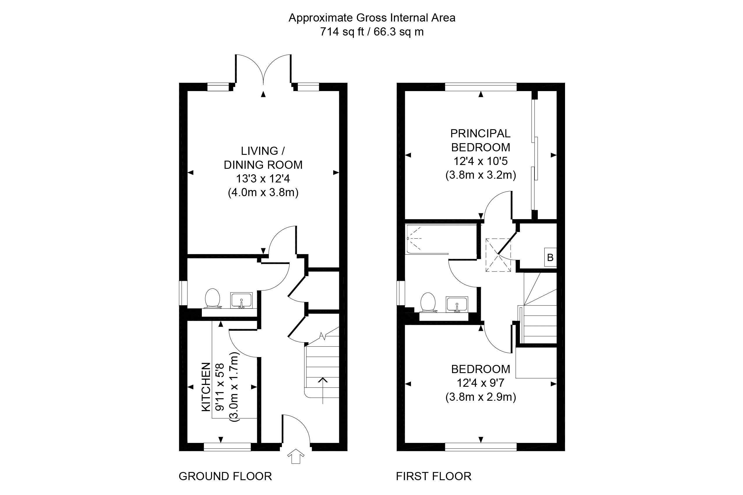 Consort Drive, Leatherhead KT22, 2 bedroom semidetached house for sale