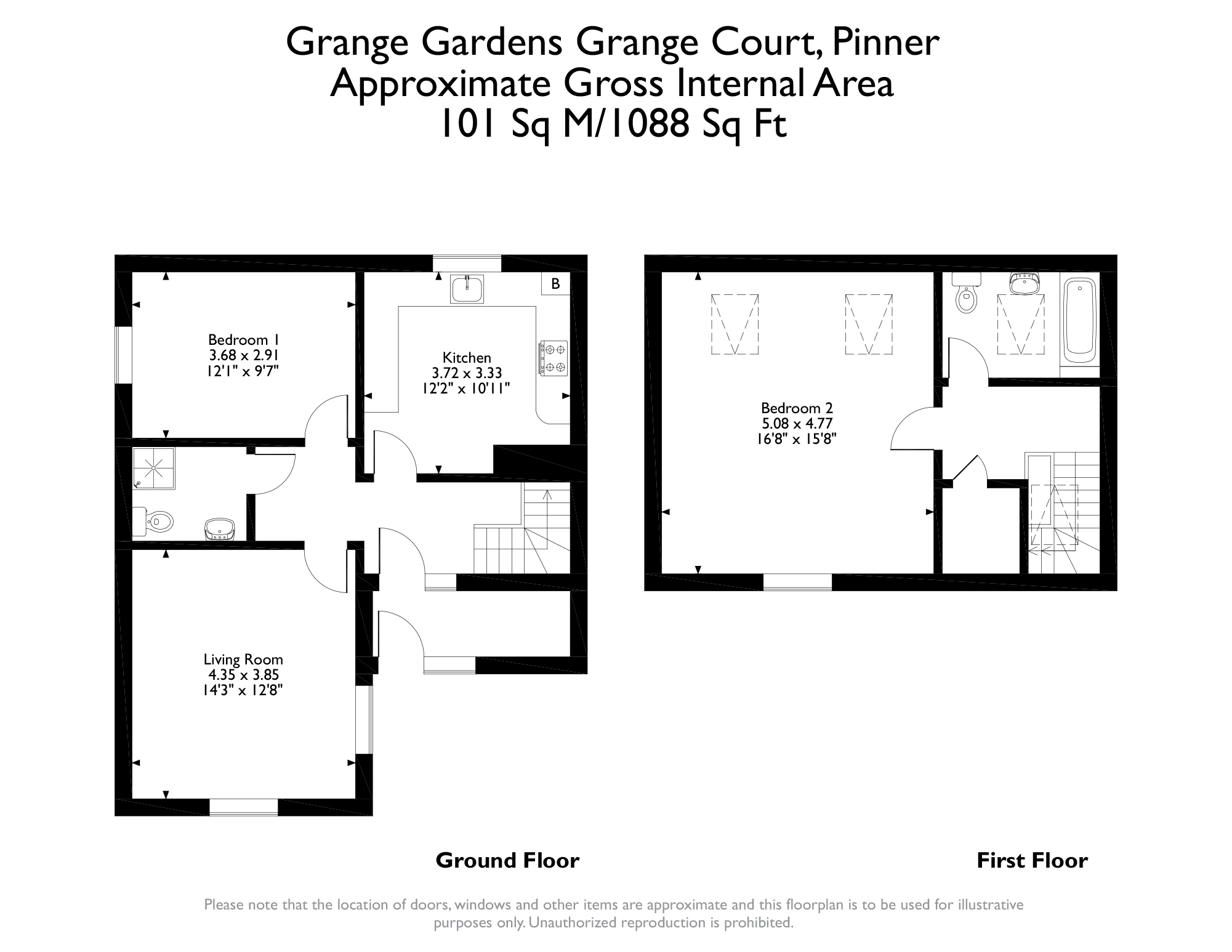 Grange Court, Grange Gardens, Pinner HA5, 2 bedroom detached house for