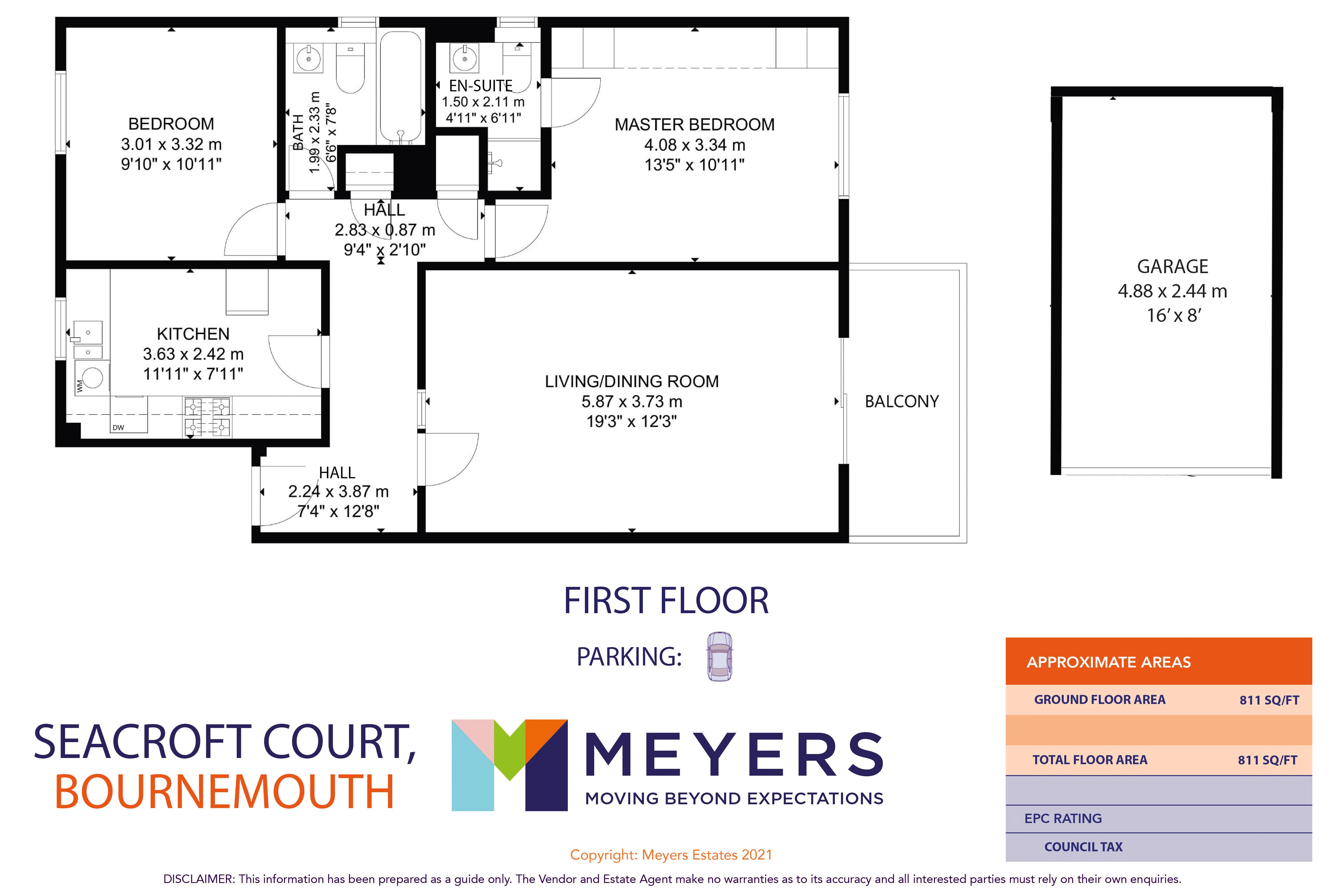 Seacroft Court, 49 Sea Road, Bournemouth BH5, 2 bedroom flat for sale