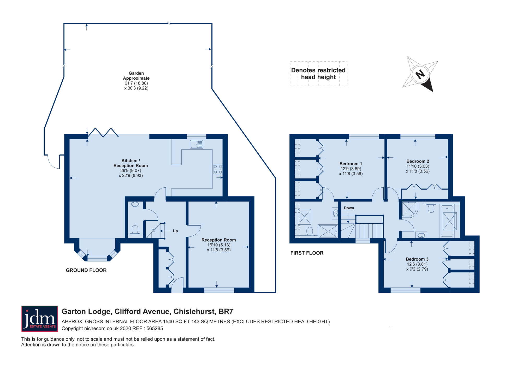 New home, 3 bed detached house for sale in Clifford Avenue, Chislehurst