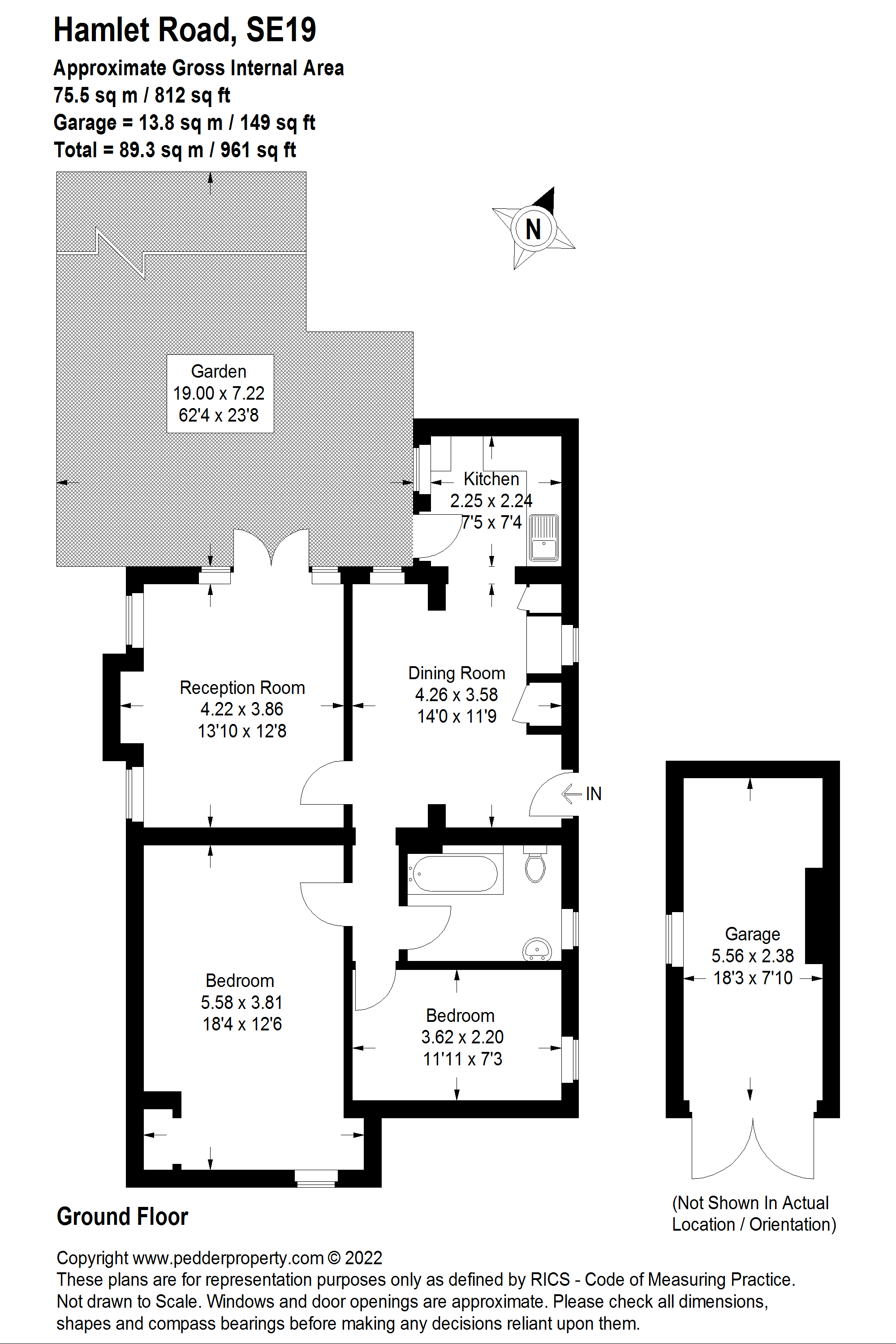 Hamlet Road, Upper Norwood, London SE19, 2 bedroom for sale