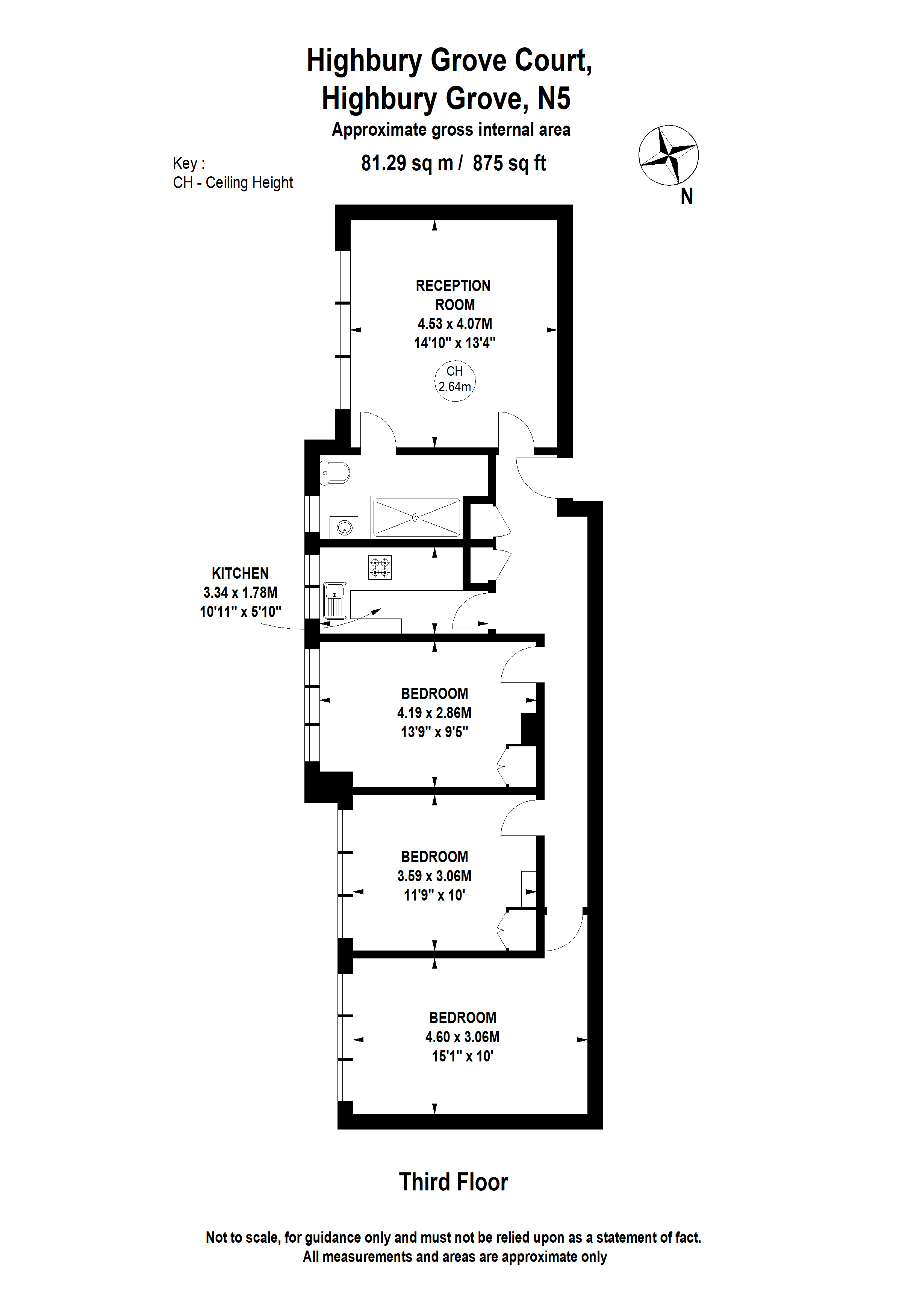 Highbury Grove Court, Highbury Grove, London N5, 3 bedroom flat to rent