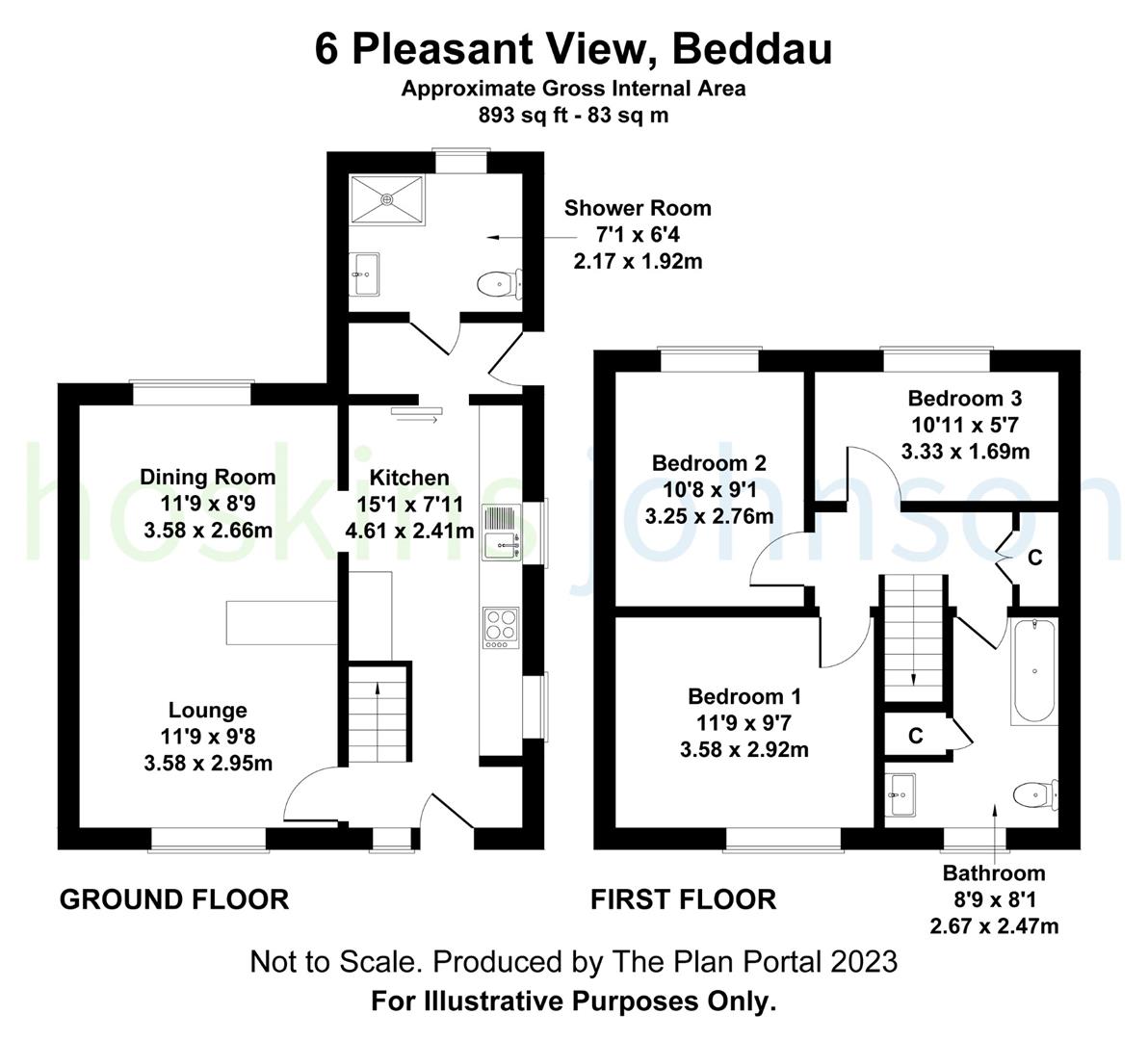 Pleasant View, Beddau, Pontypridd CF38, 3 bedroom semidetached house