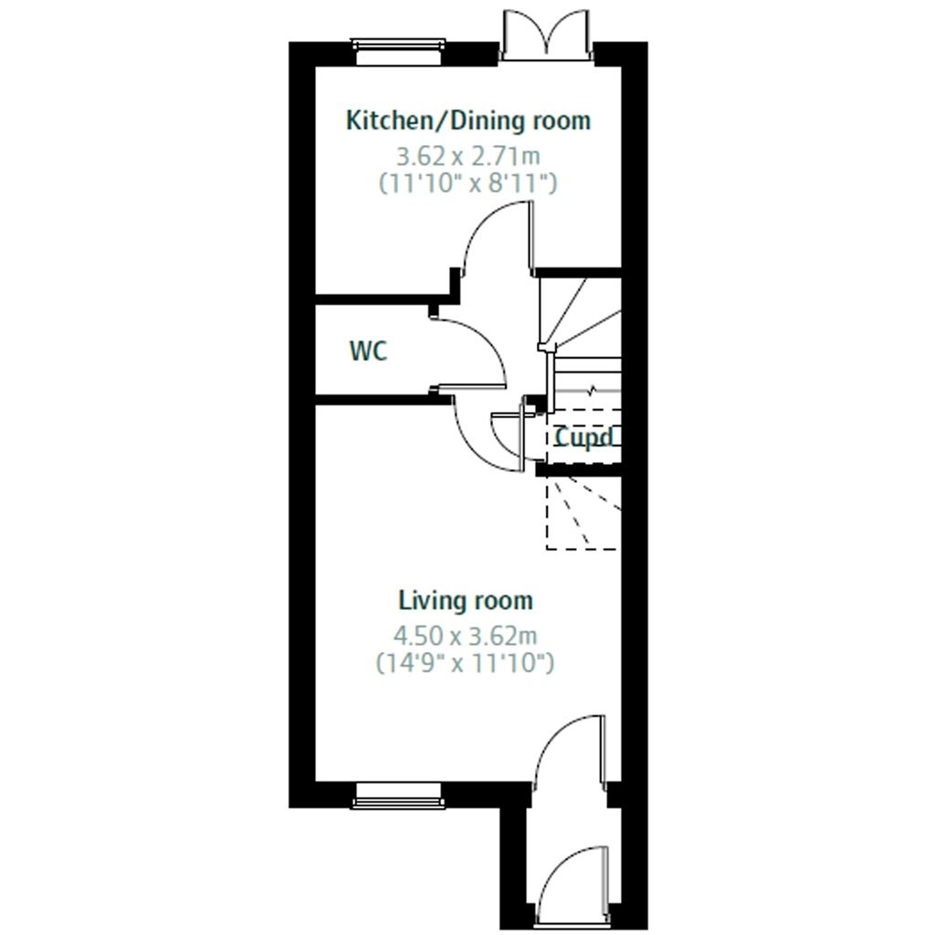 New home, 3 bed semidetached house for sale in "The Souter" at Griffin Walk, Off Langley Road