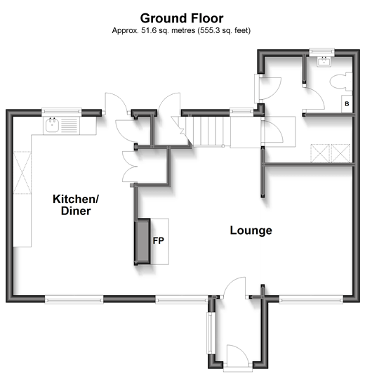 Gordon Road, Buxted, Uckfield, East Sussex TN22, 3 bedroom semi