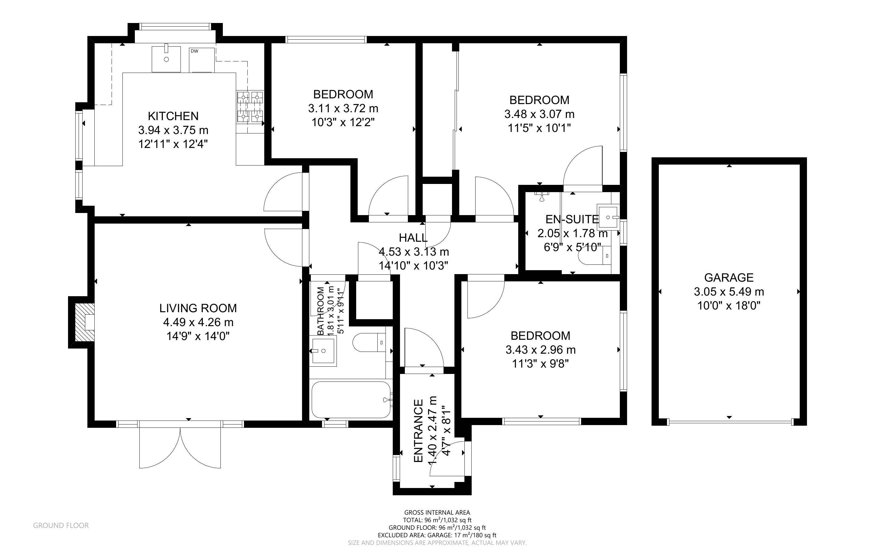 Main Road, Nutbourne, Chichester, West Sussex PO18, 3 bedroom bungalow