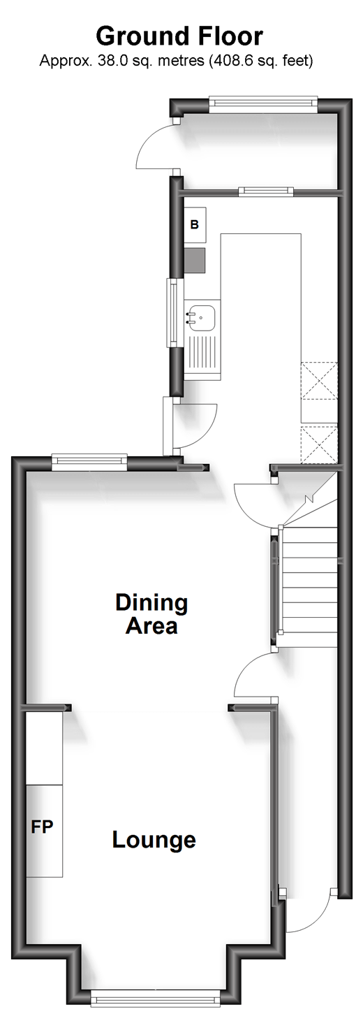 Springhead Road, Northfleet, Gravesend, Kent DA11, 2 bedroom terraced