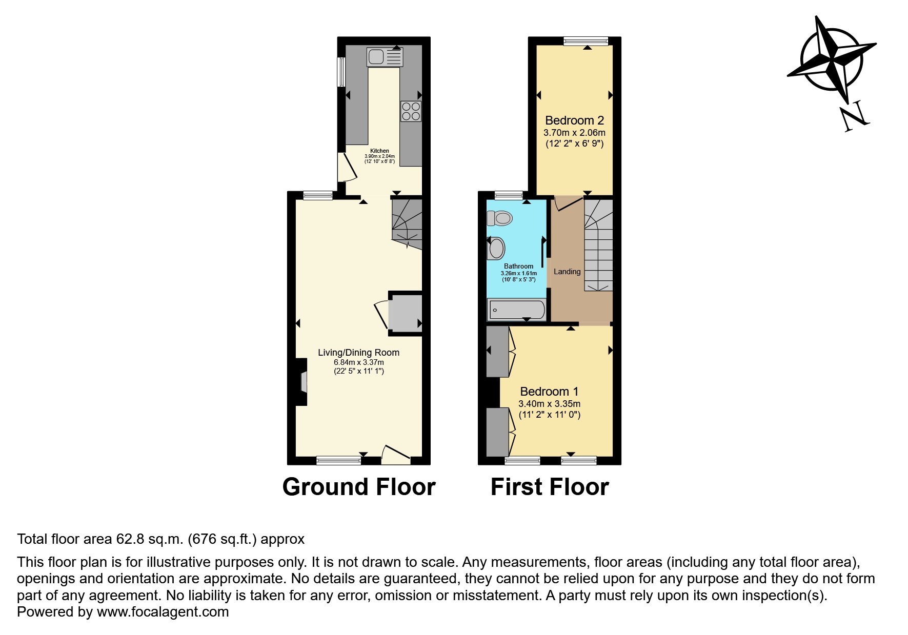 St. Vincents Road, Dartford DA1, 2 bedroom terraced house for sale