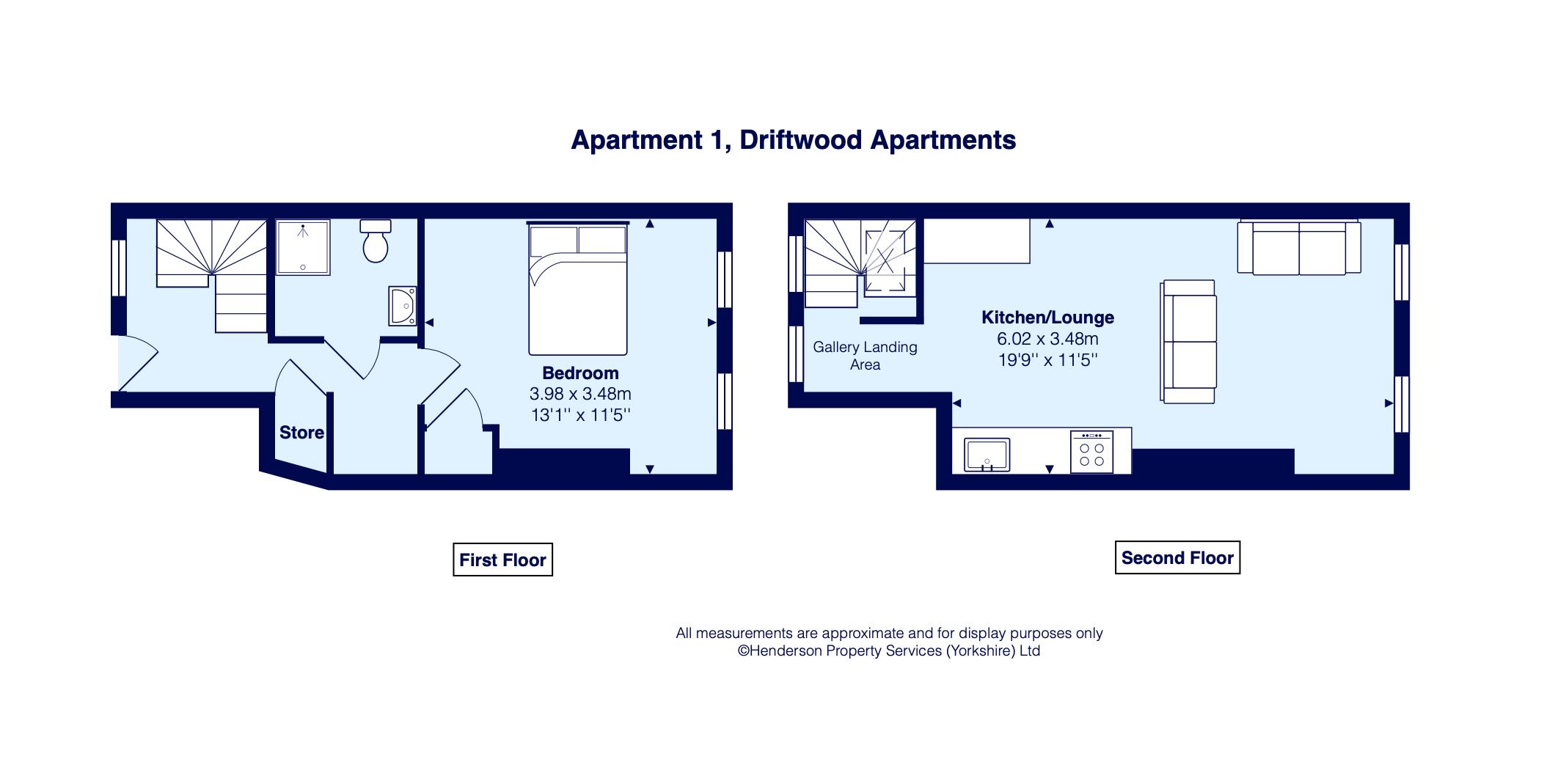 Apartment 1, Driftwood Apartments, Flowergate, Whitby YO21, 1 bedroom