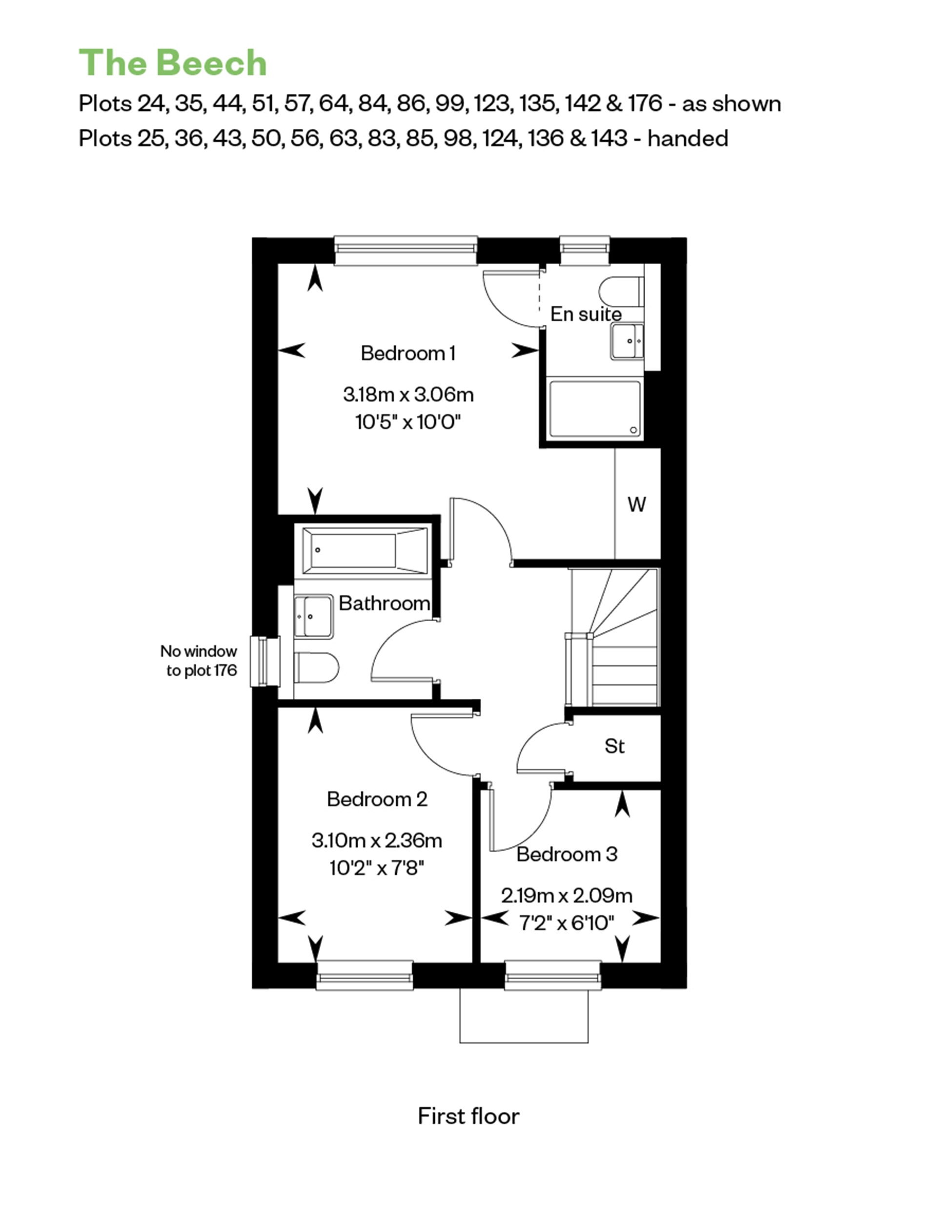 "Beech" at Rusper Road, Horsham RH12, 3 bedroom semidetached house for