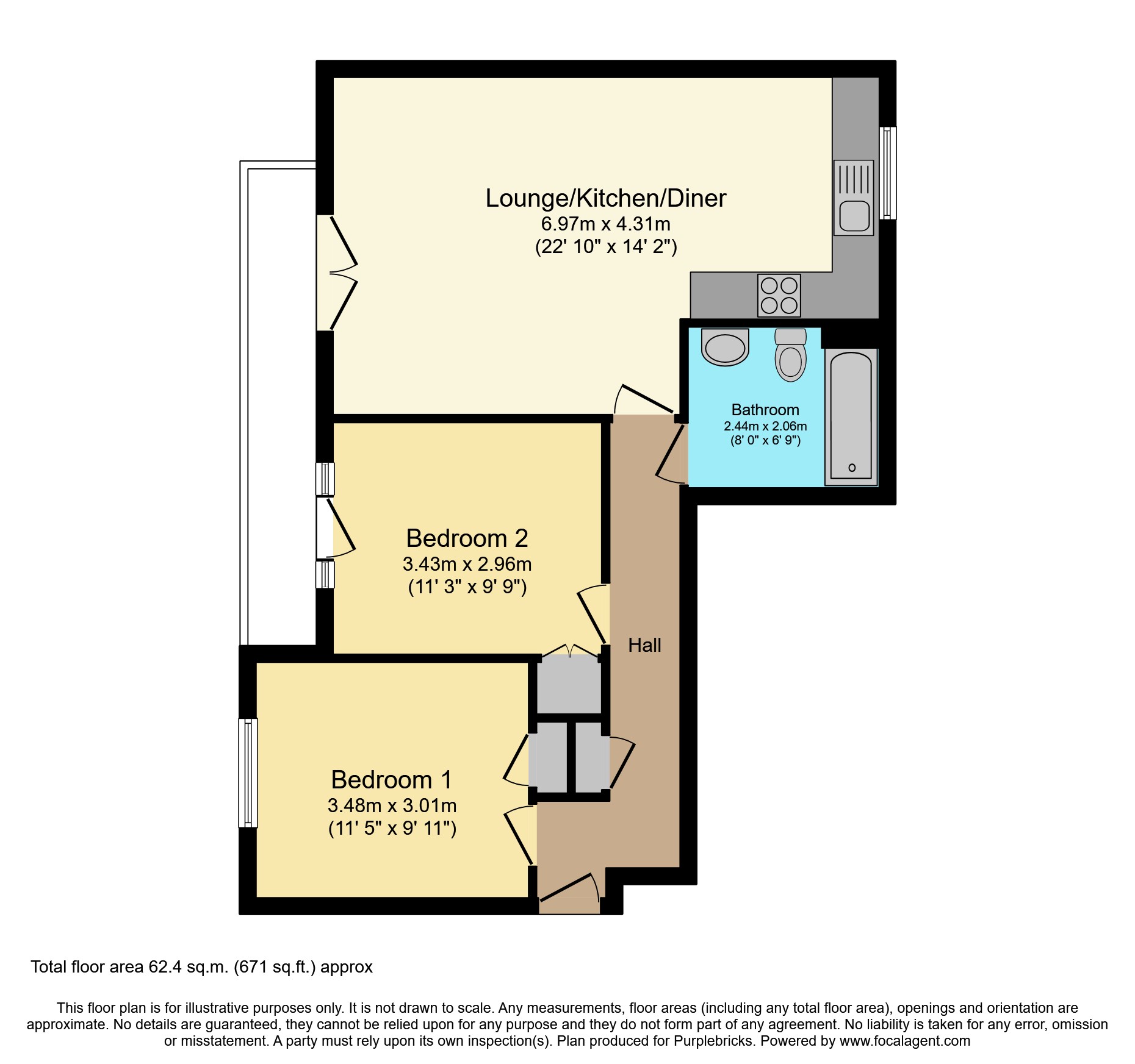 46 Cobden Avenue, Southampton SO18, 2 bedroom flat for sale 61928500