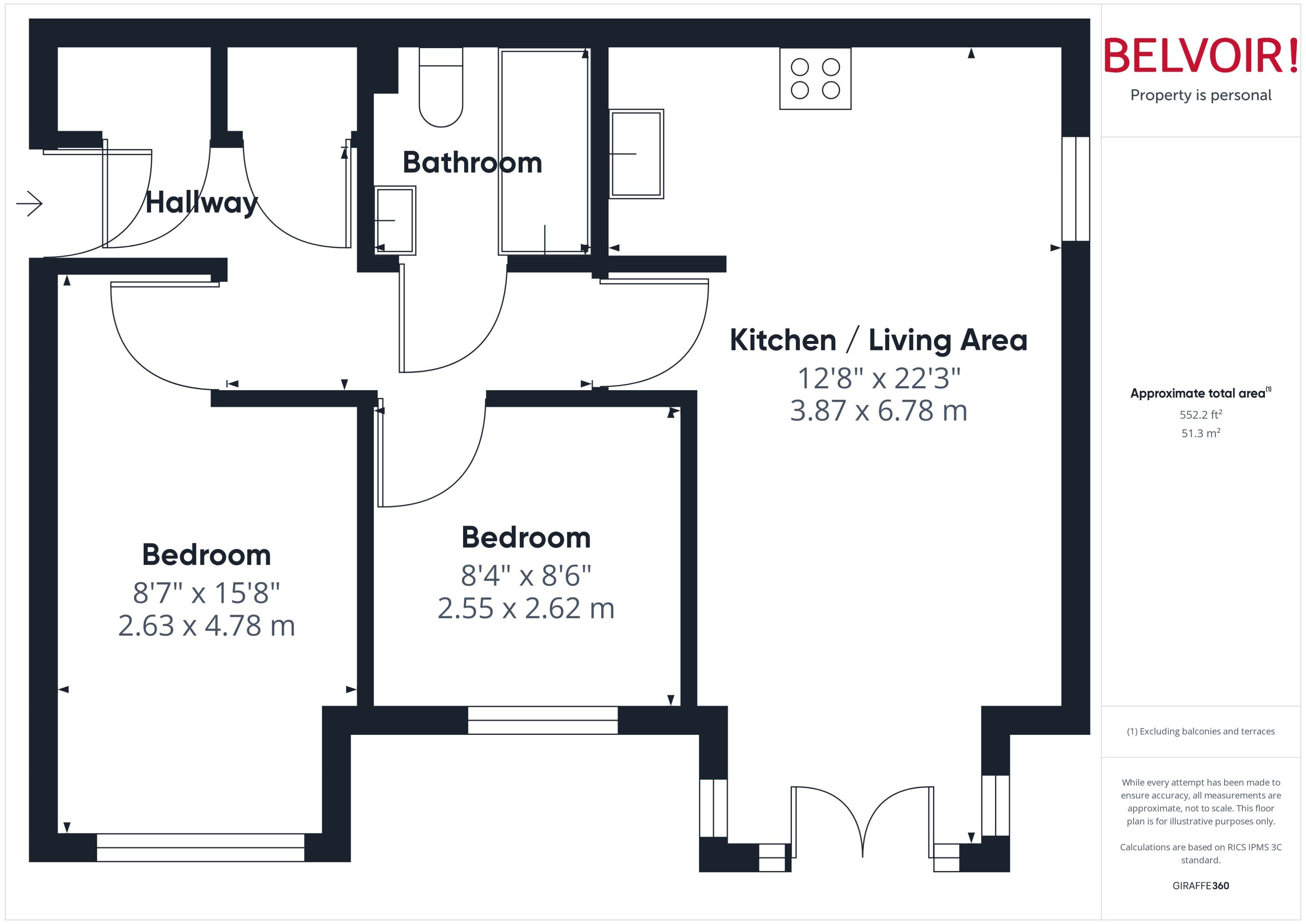 2 bed flat for sale in Meadowfield, Hindley Green, Wigan WN2 68653616