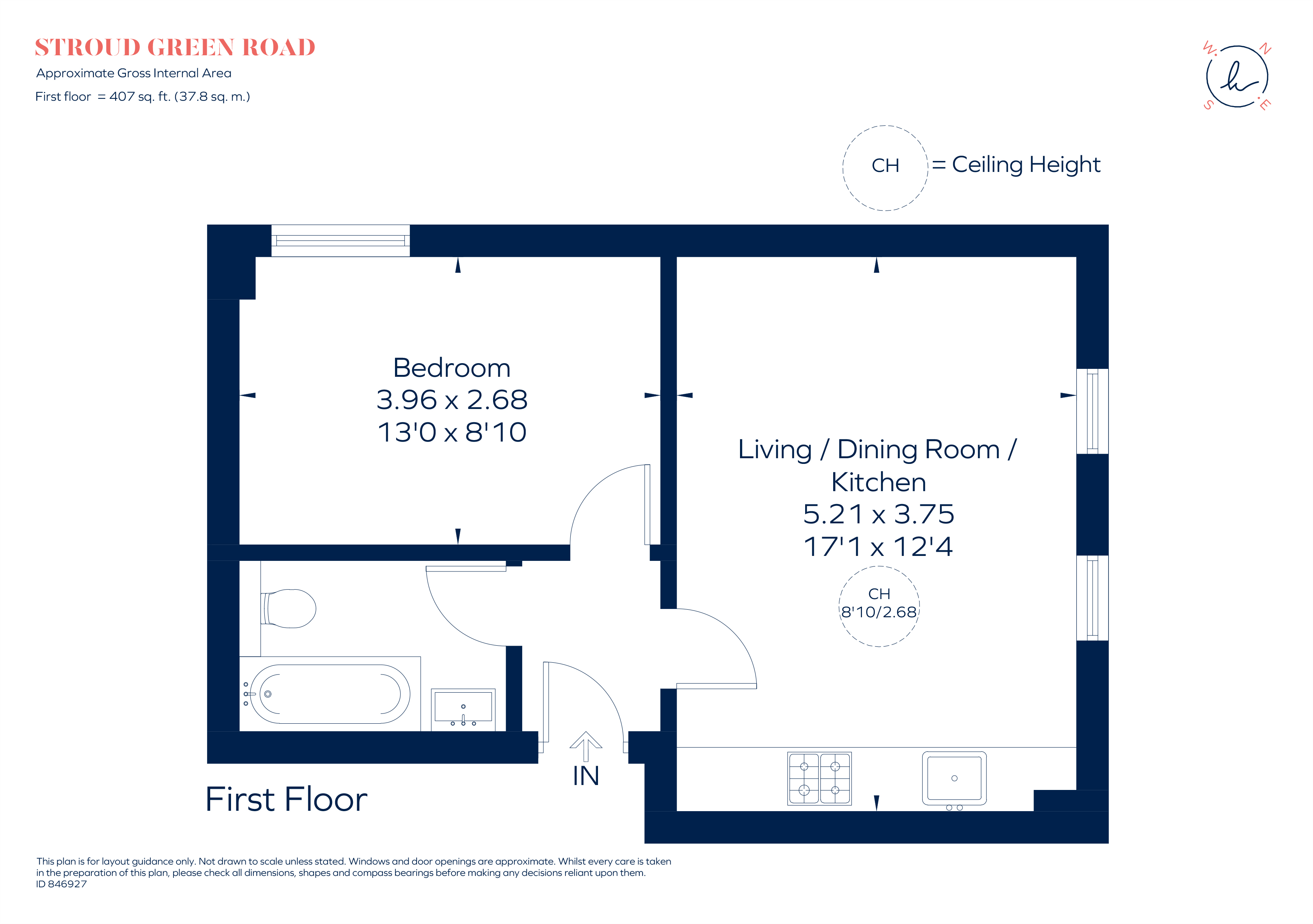 Stroud Green Road, Stroud Green, London N4, 1 bedroom flat for sale