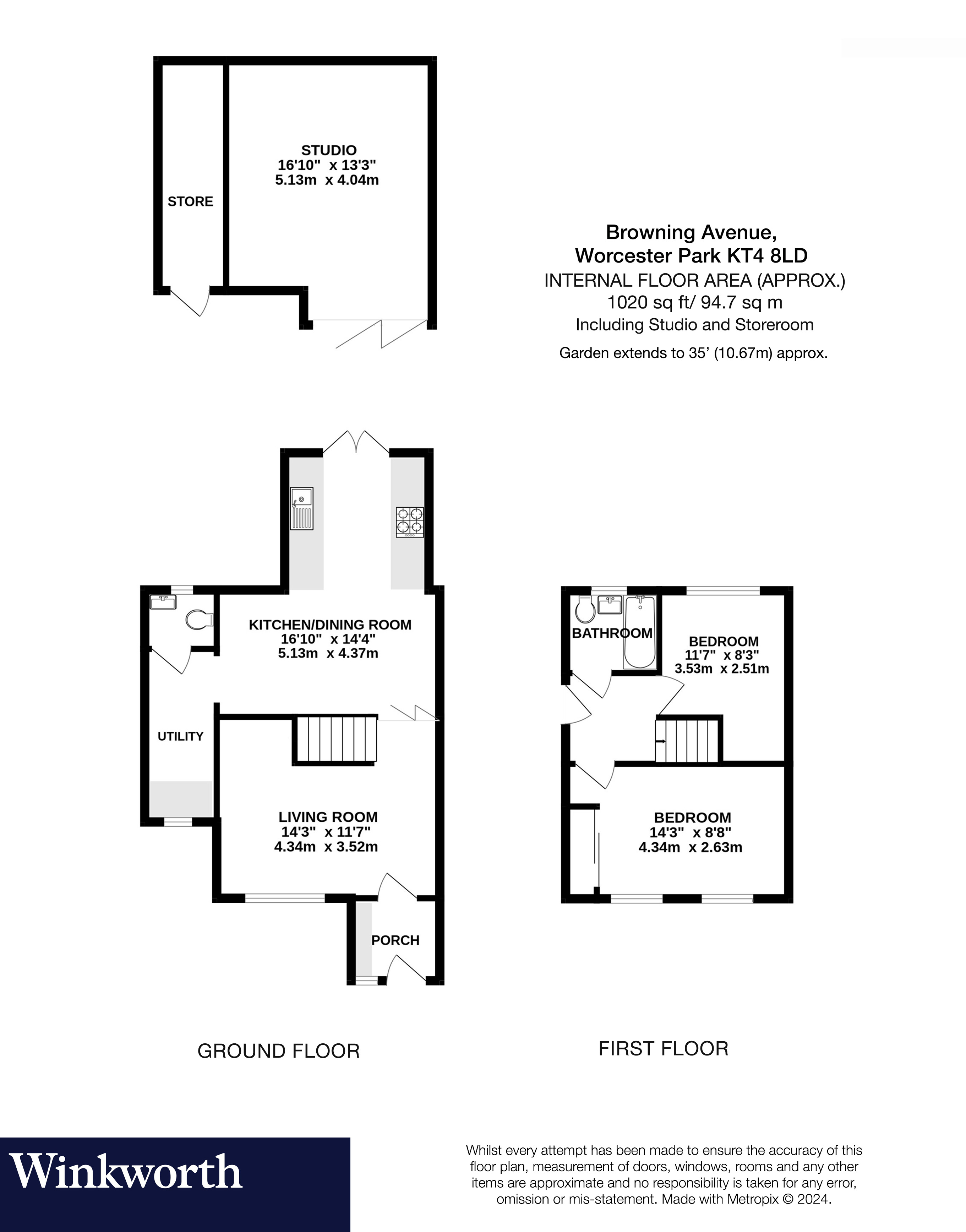 Browning Avenue, Worcester Park KT4, 2 bedroom end terrace house for