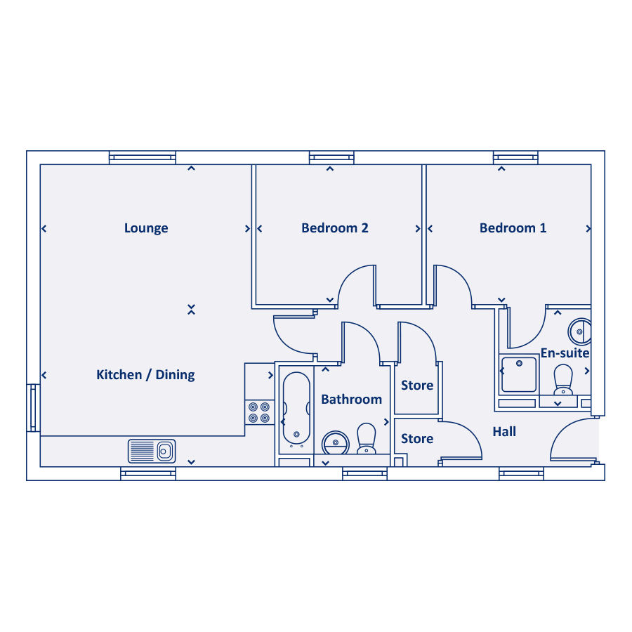 "The Holford" at Woodfield Way, Balby, Doncaster DN4, 2 bedroom flat