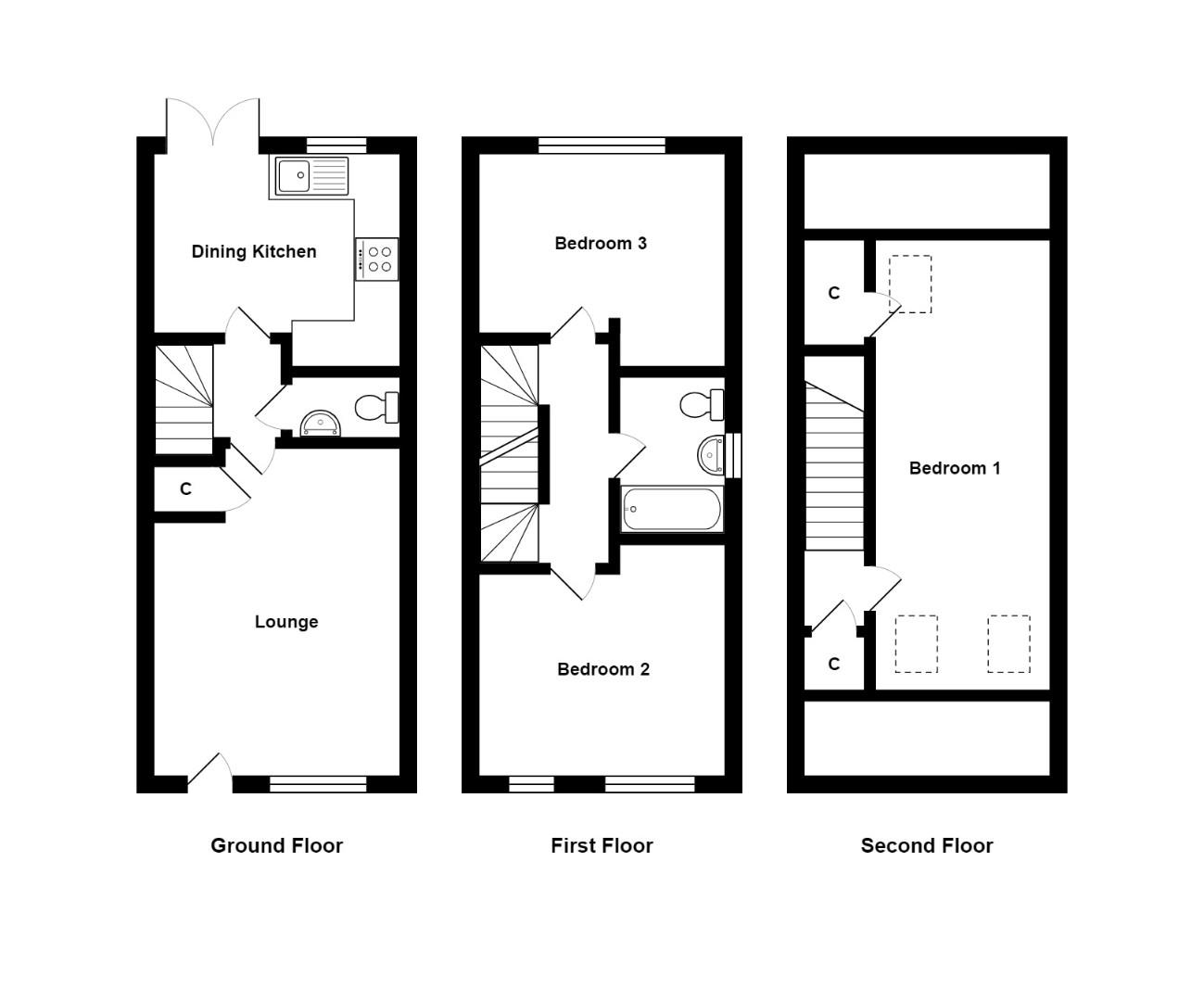 St. Wilfrids Crescent, Ripon HG4, 3 bedroom terraced house for sale