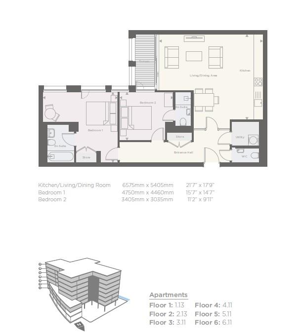 Ryedale House, 58 60, Piccadilly, York YO1, 2 bedroom flat for sale