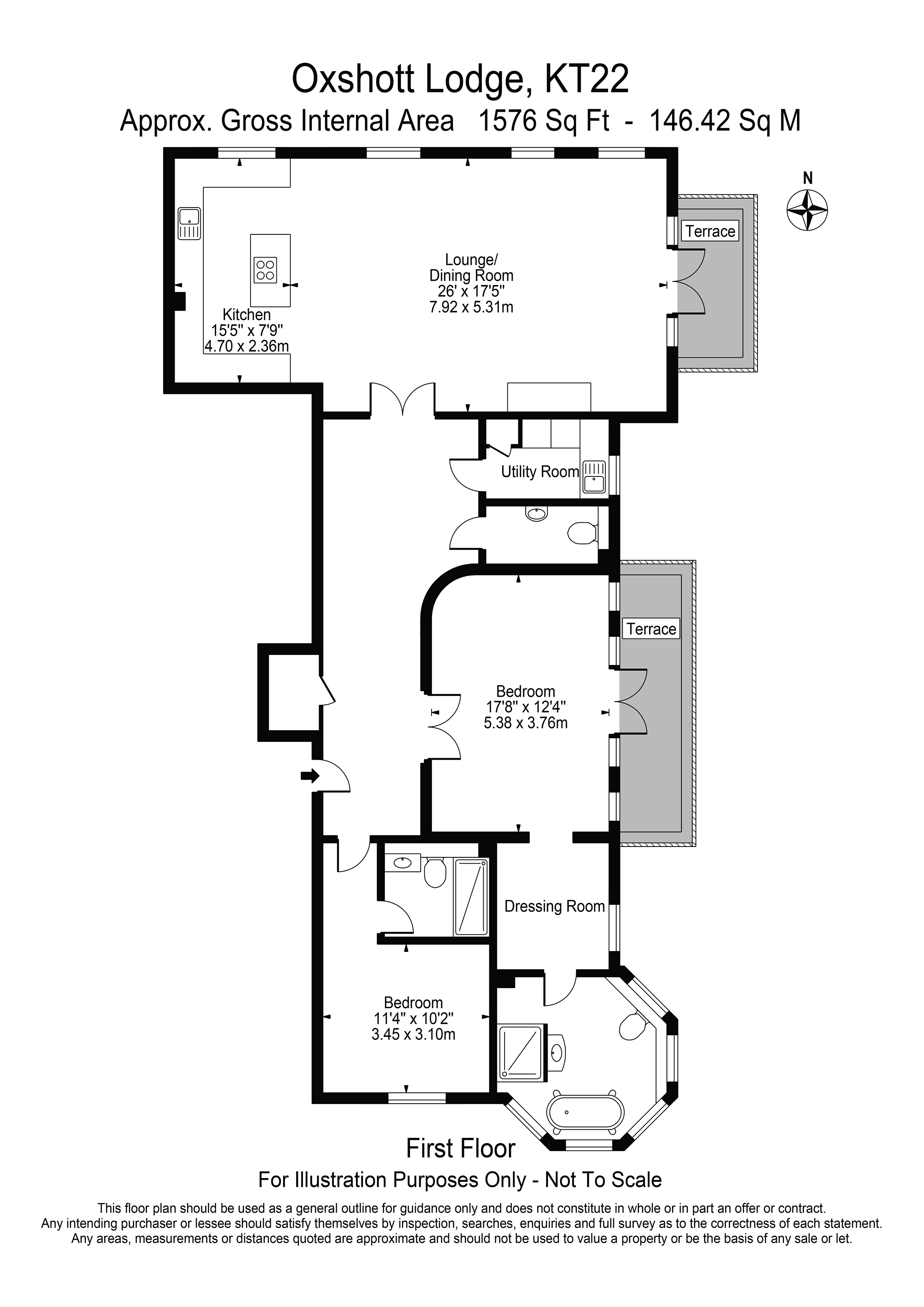 Oxshott Lodge, Leatherhead Road, Oxshott, Surrey KT22, 2 bedroom flat
