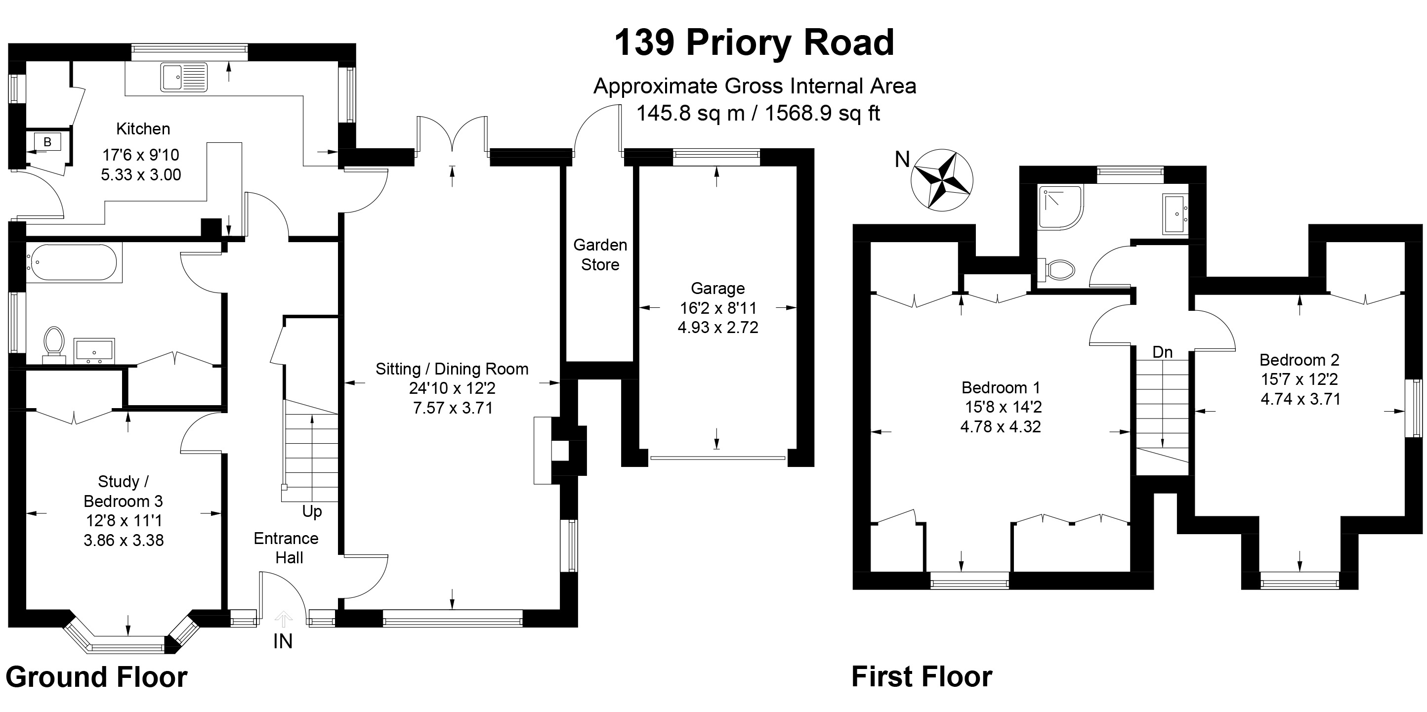 Priory Road, Hungerford, Berkshire RG17, 3 bedroom detached house for