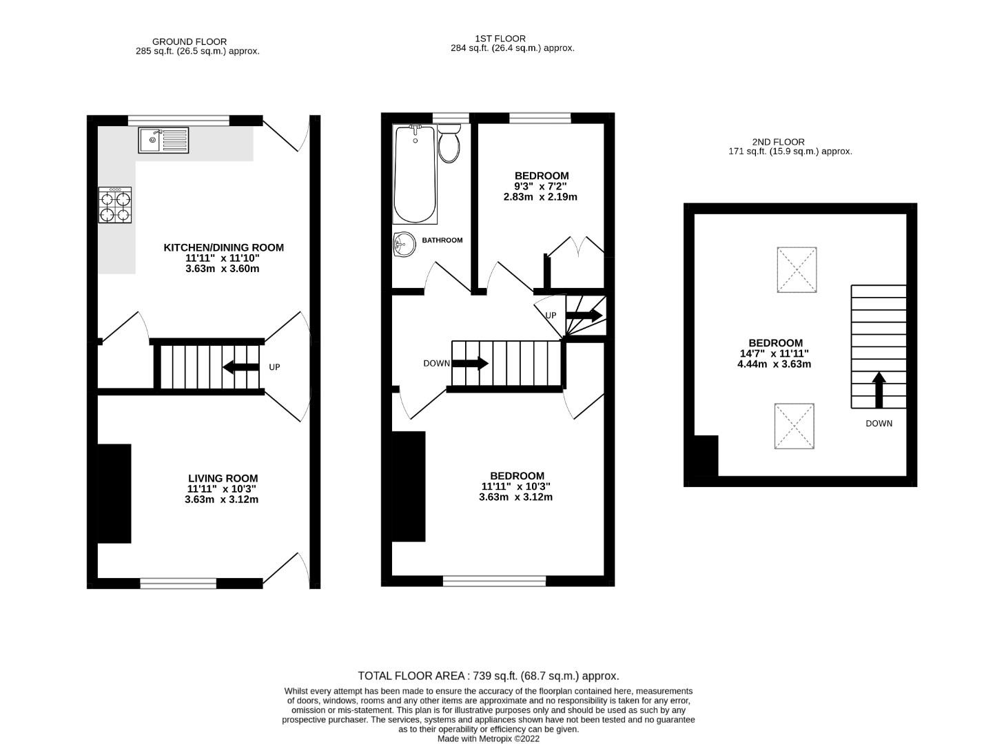 Stewart Road, Sharrow Vale, Sheffield S11, 3 bedroom terraced house for
