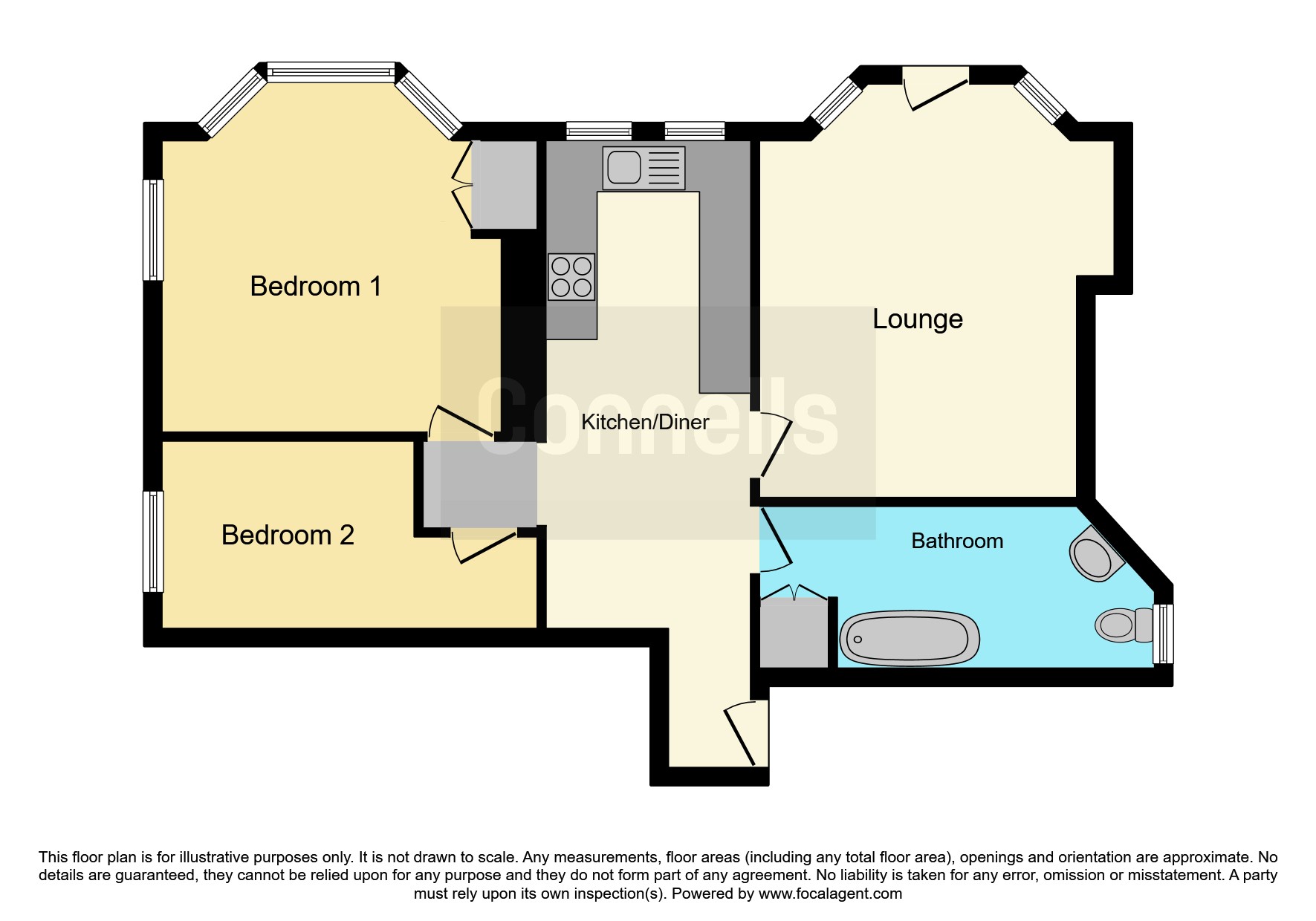 West Cliff Gardens, Westbourne, Bournemouth BH2, 2 bedroom flat for