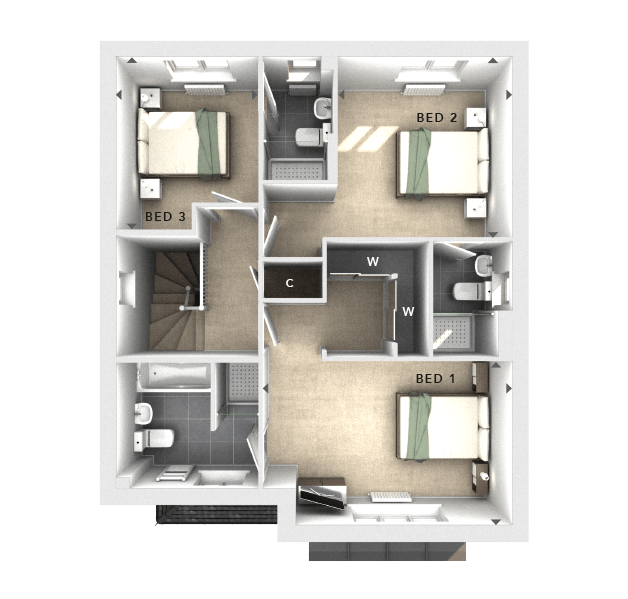 "The Wilton" at Cooks Lane, Southbourne, Emsworth PO10, 3 bedroom detached house for sale