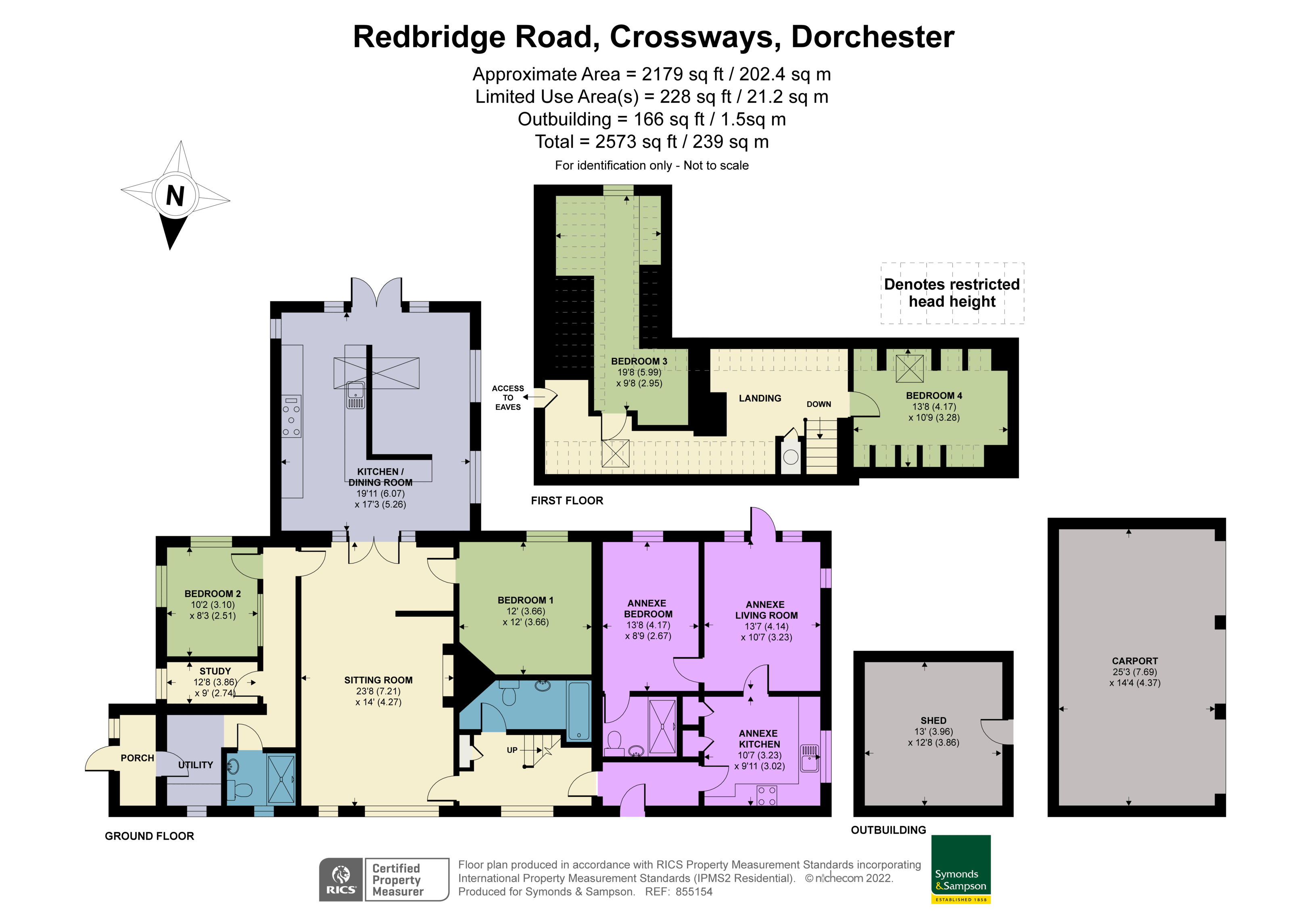 Redbridge Road, Crossways, Dorchester DT2, 5 bedroom bungalow for sale