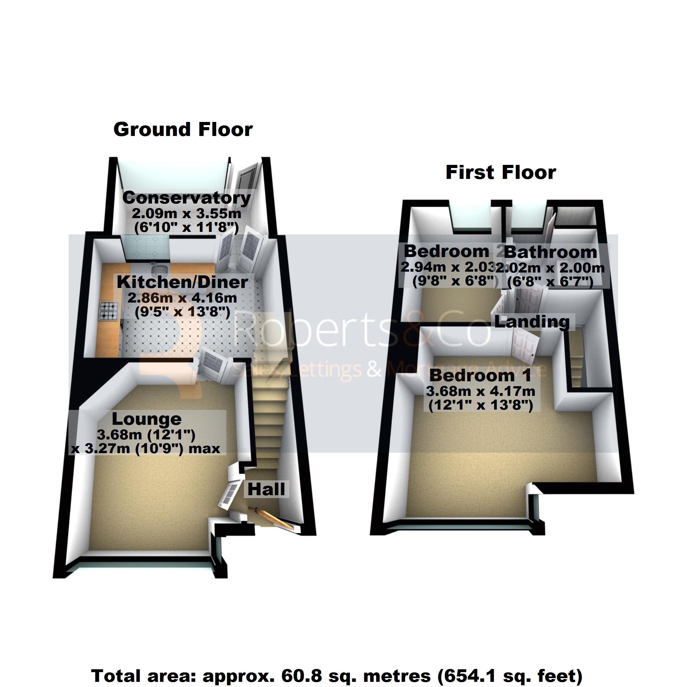 Crookings Lane, Penwortham, Preston PR1, 2 bedroom terraced house for sale 59468954