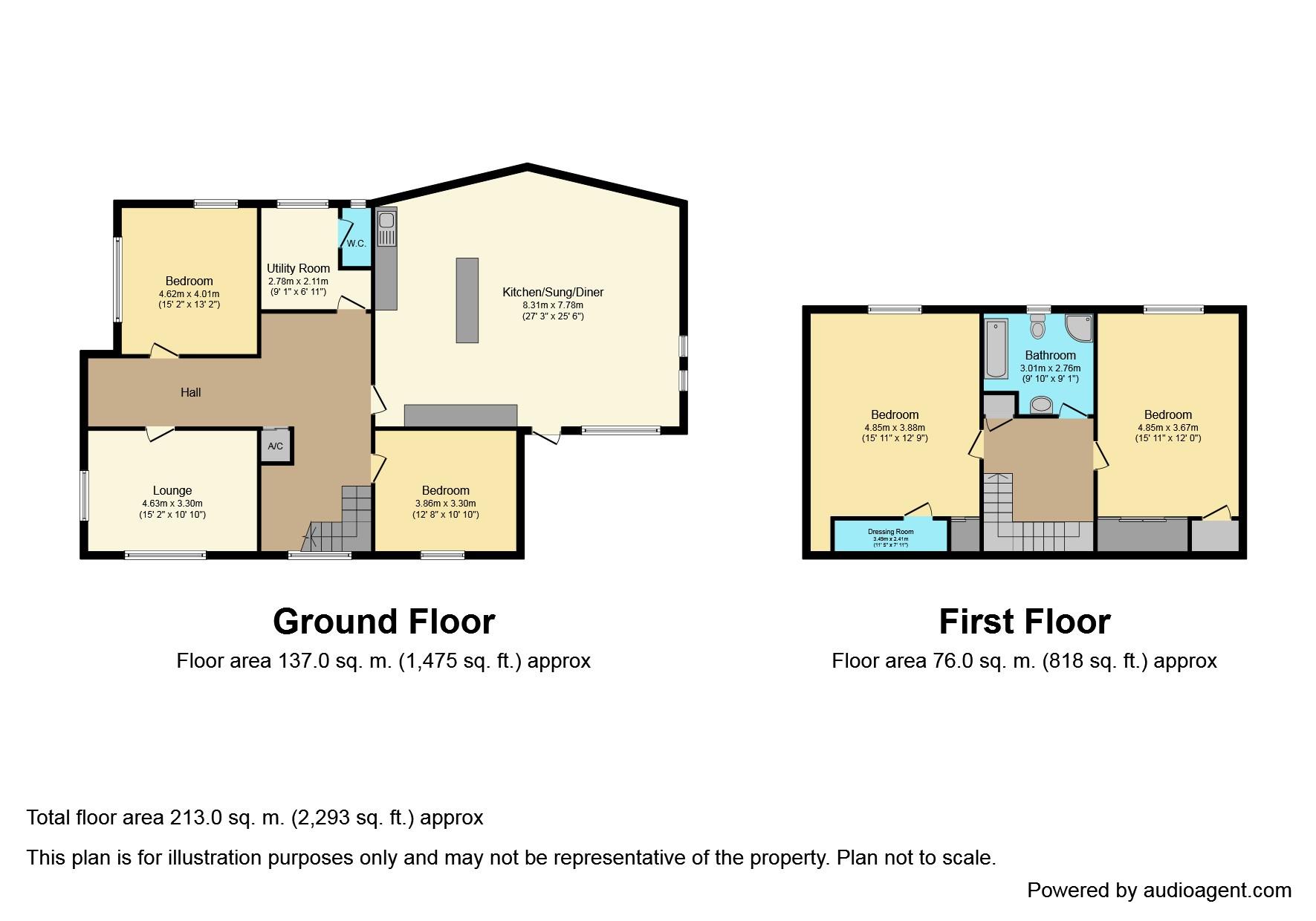 Grantham Road, Waddington, Lincoln, Lincoln LN5, 4 bedroom bungalow for