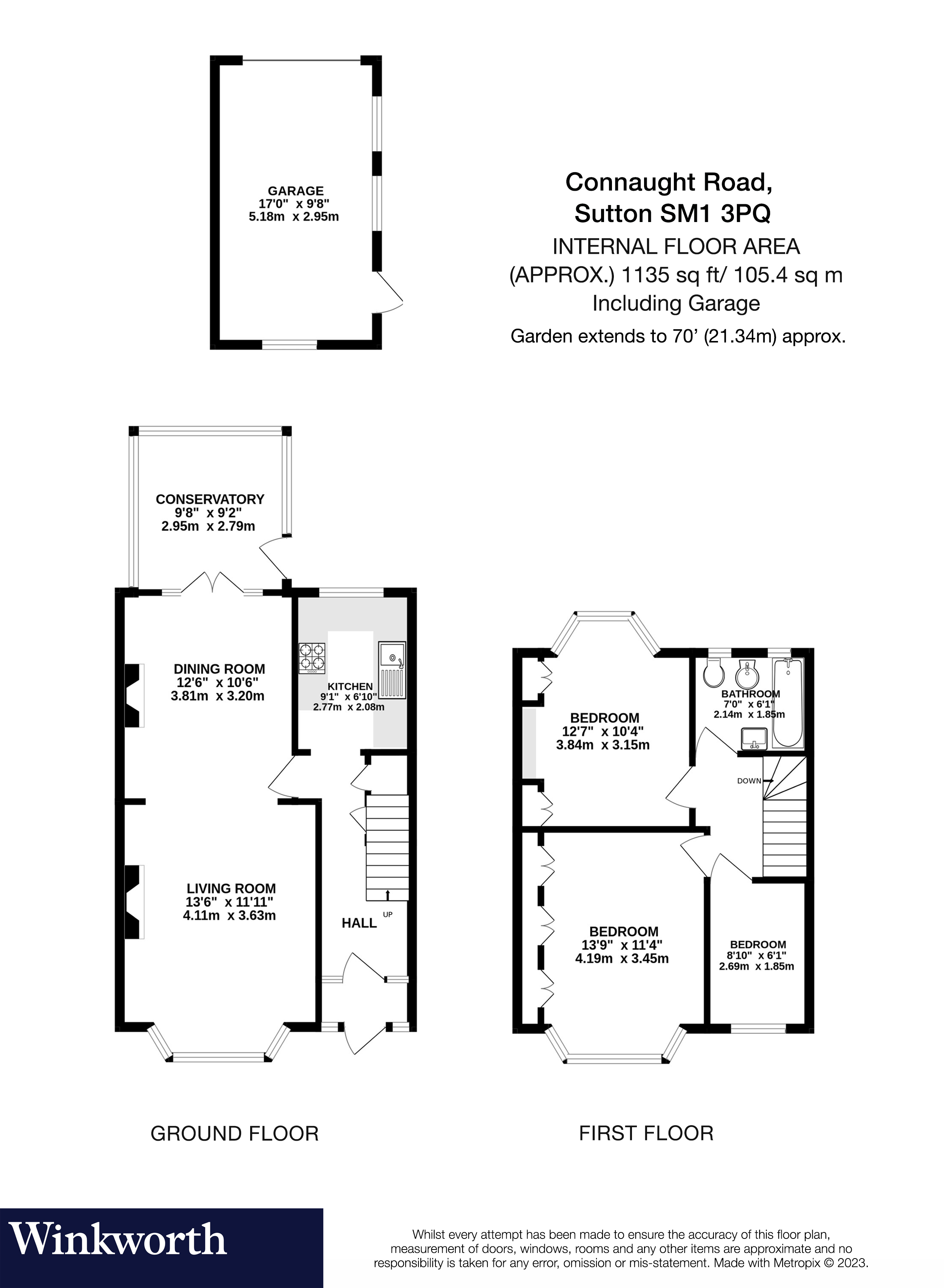 Connaught Road, Sutton SM1, 3 bedroom terraced house for sale