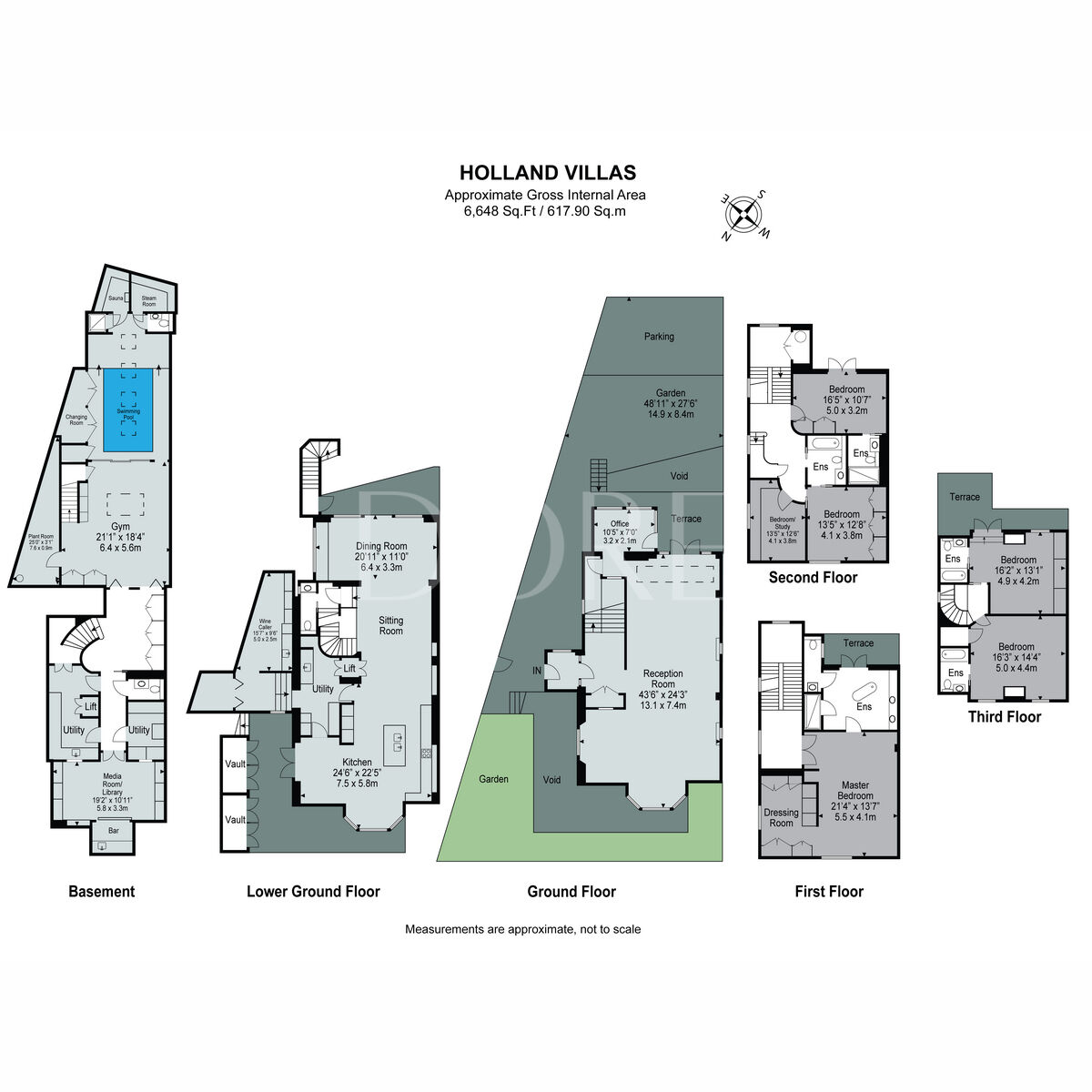 Holland Villas Road, London W14, 5 bedroom end terrace house to rent